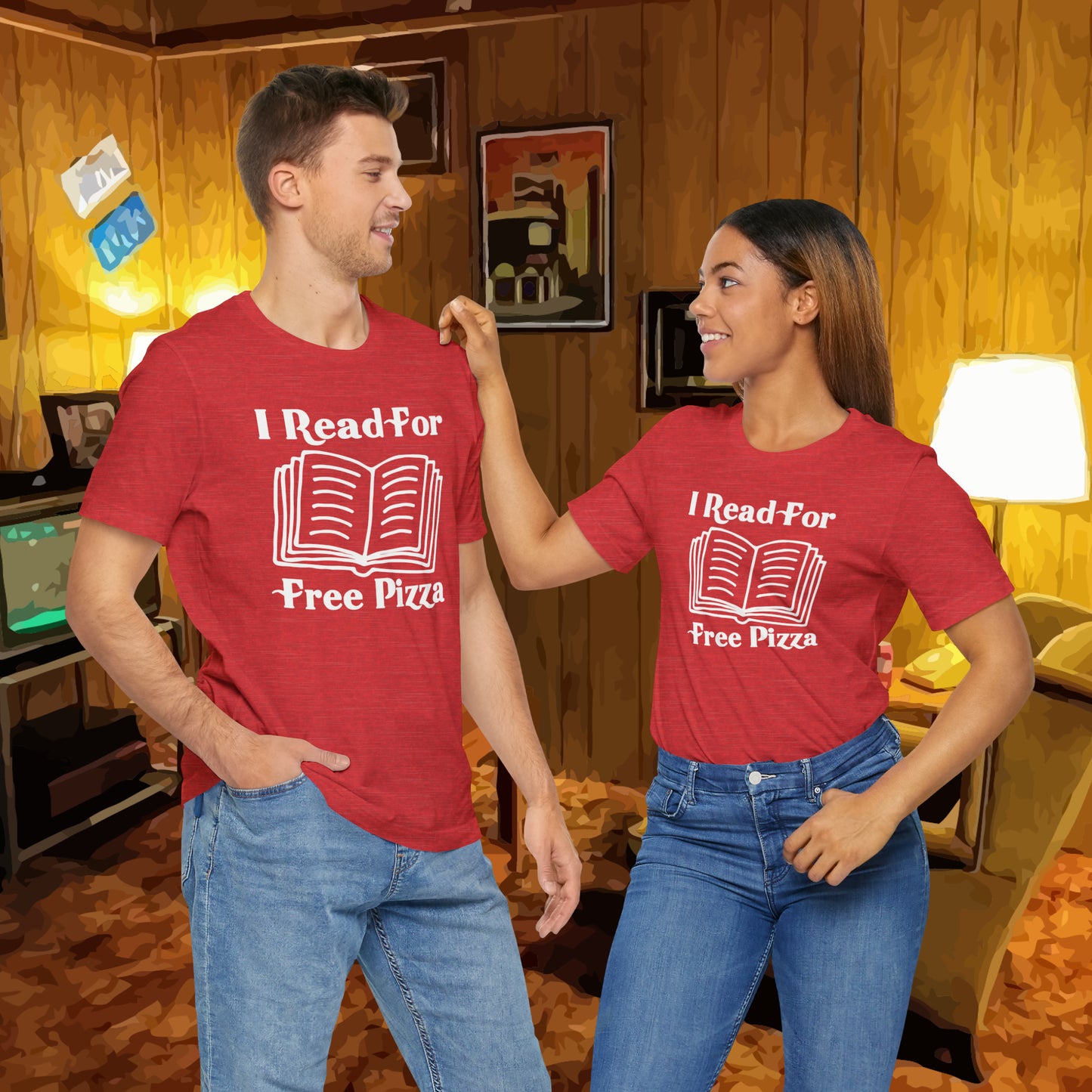 I Read For Free Pizza Tee