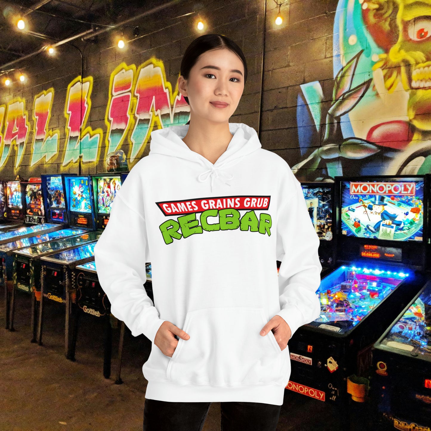 Recbar in a Halfshell Hooded Sweatshirt
