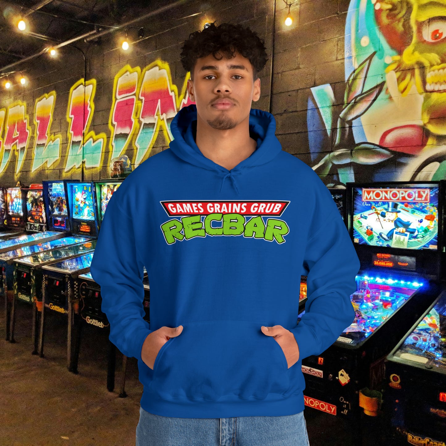 Recbar in a Halfshell Hooded Sweatshirt
