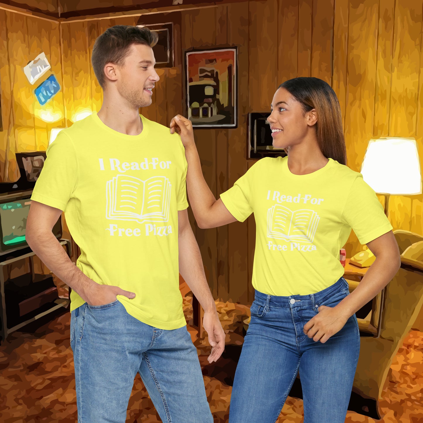I Read For Free Pizza Tee