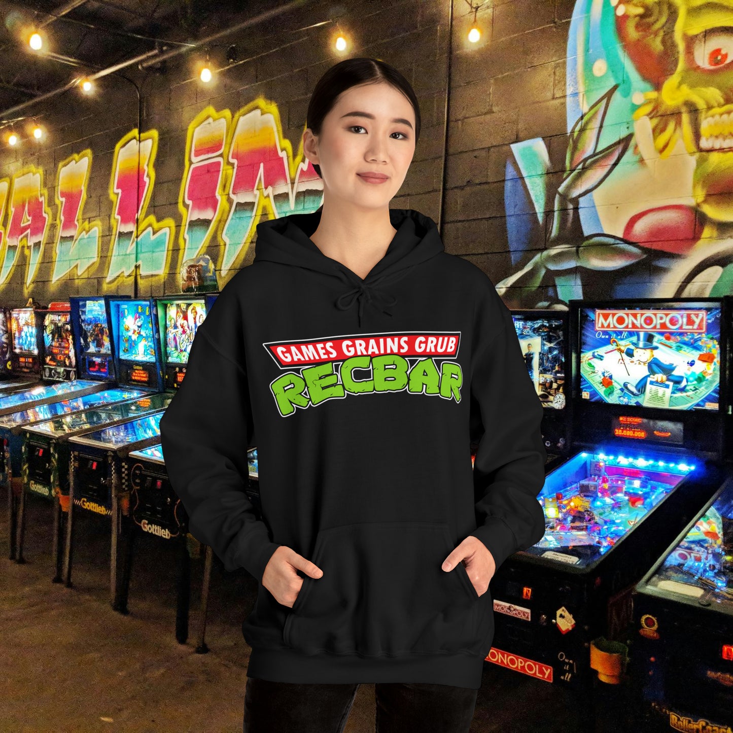 Recbar in a Halfshell Hooded Sweatshirt