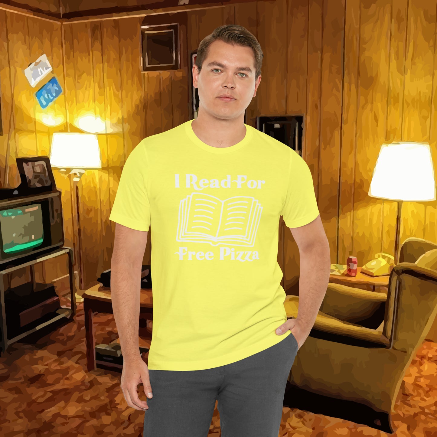 I Read For Free Pizza Tee
