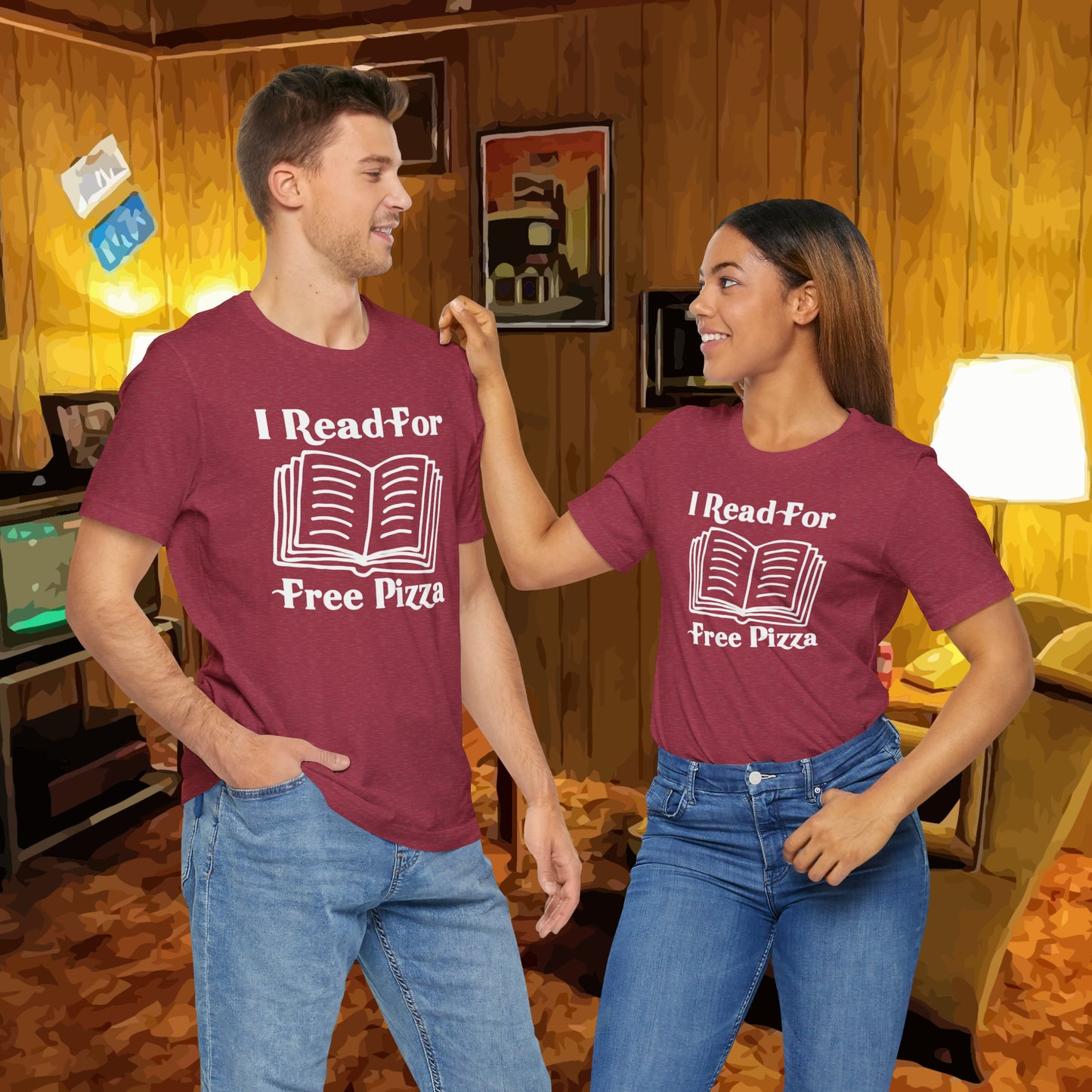 I Read For Free Pizza Tee