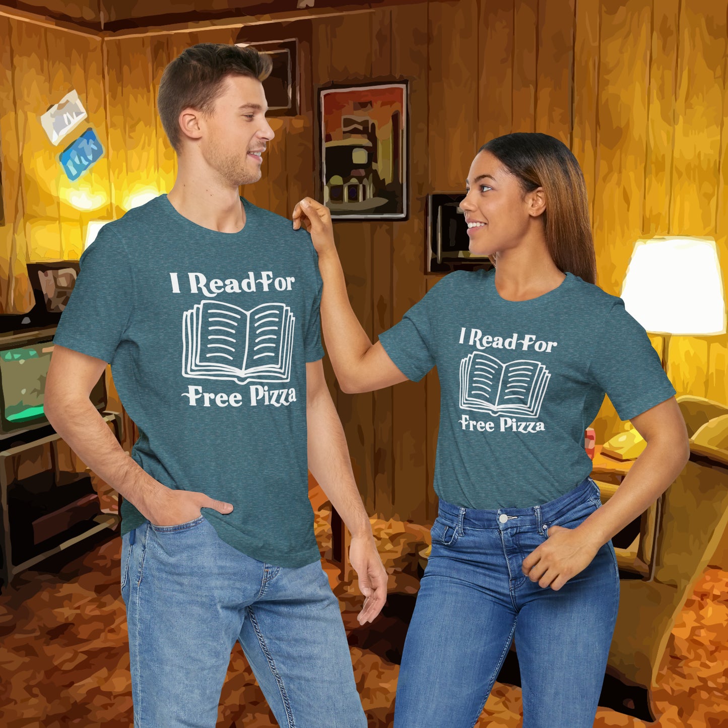 I Read For Free Pizza Tee