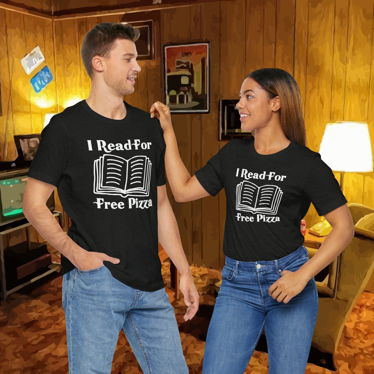 I Read For Free Pizza Tee