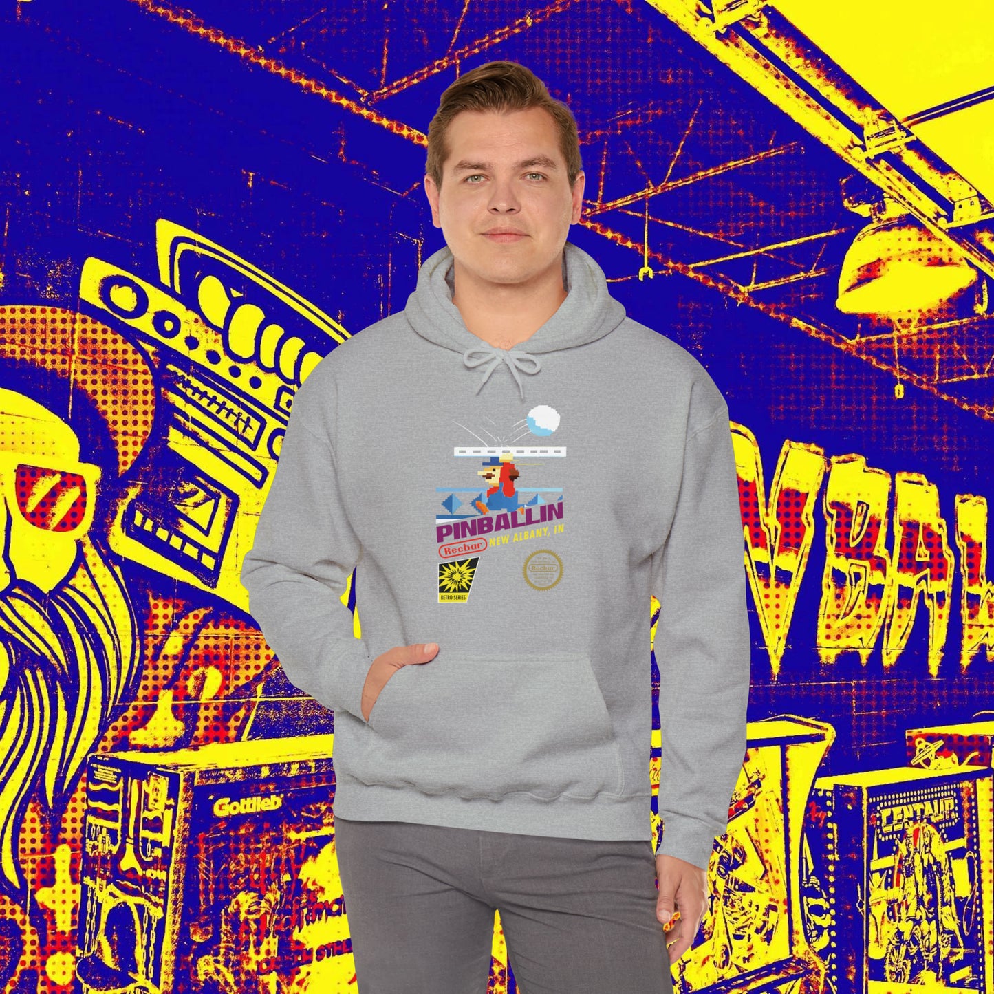 8-Bit Recbar Pinballin' New Albany Hoodie