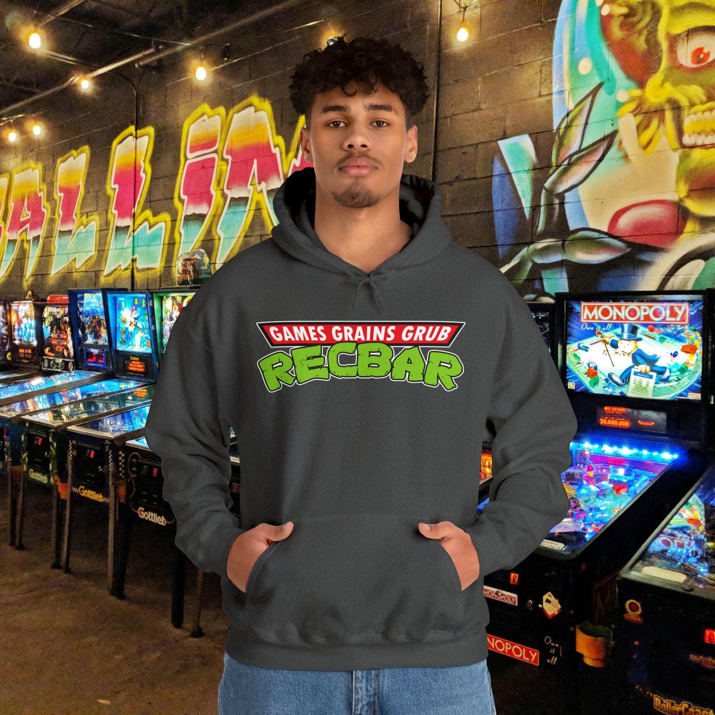 Recbar in a Halfshell Hooded Sweatshirt