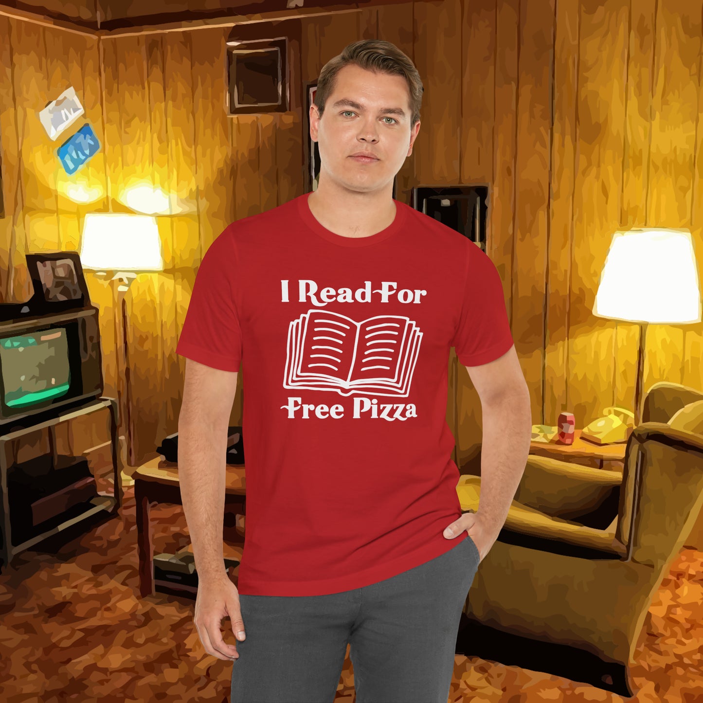 I Read For Free Pizza Tee