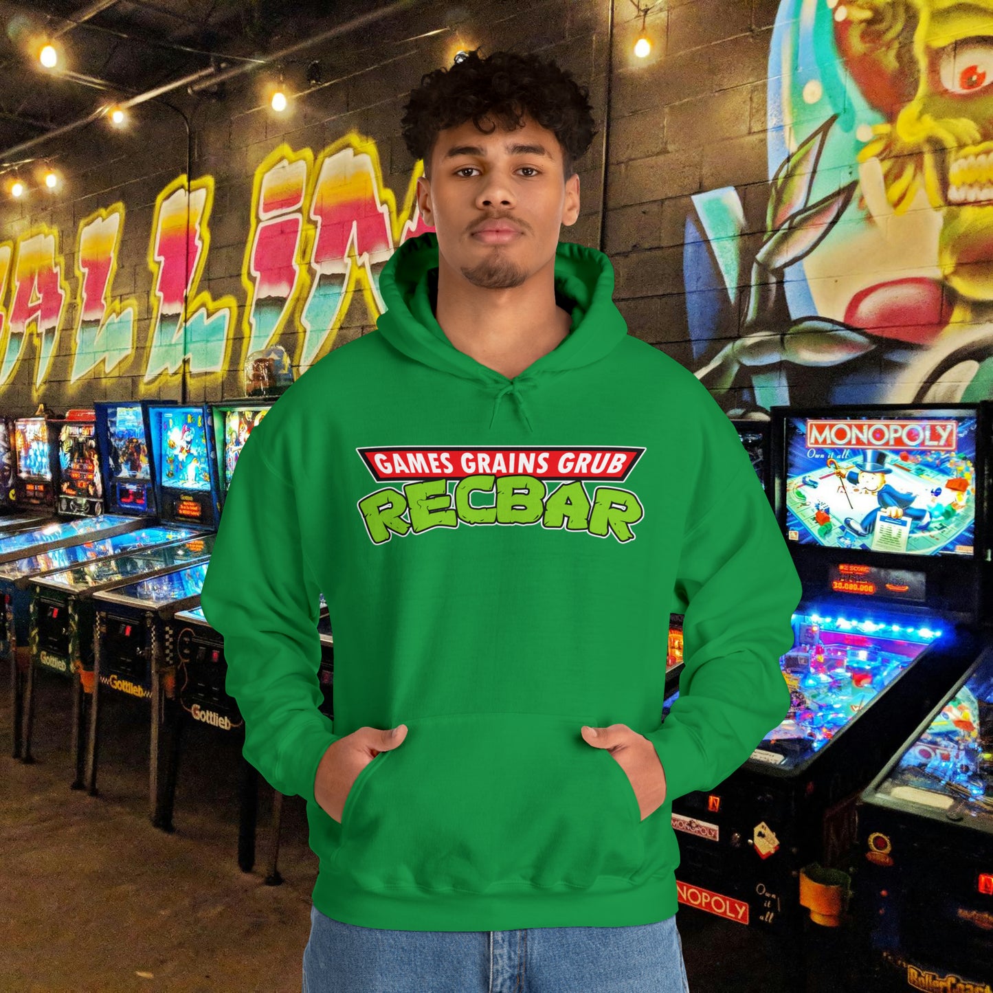 Recbar in a Halfshell Hooded Sweatshirt