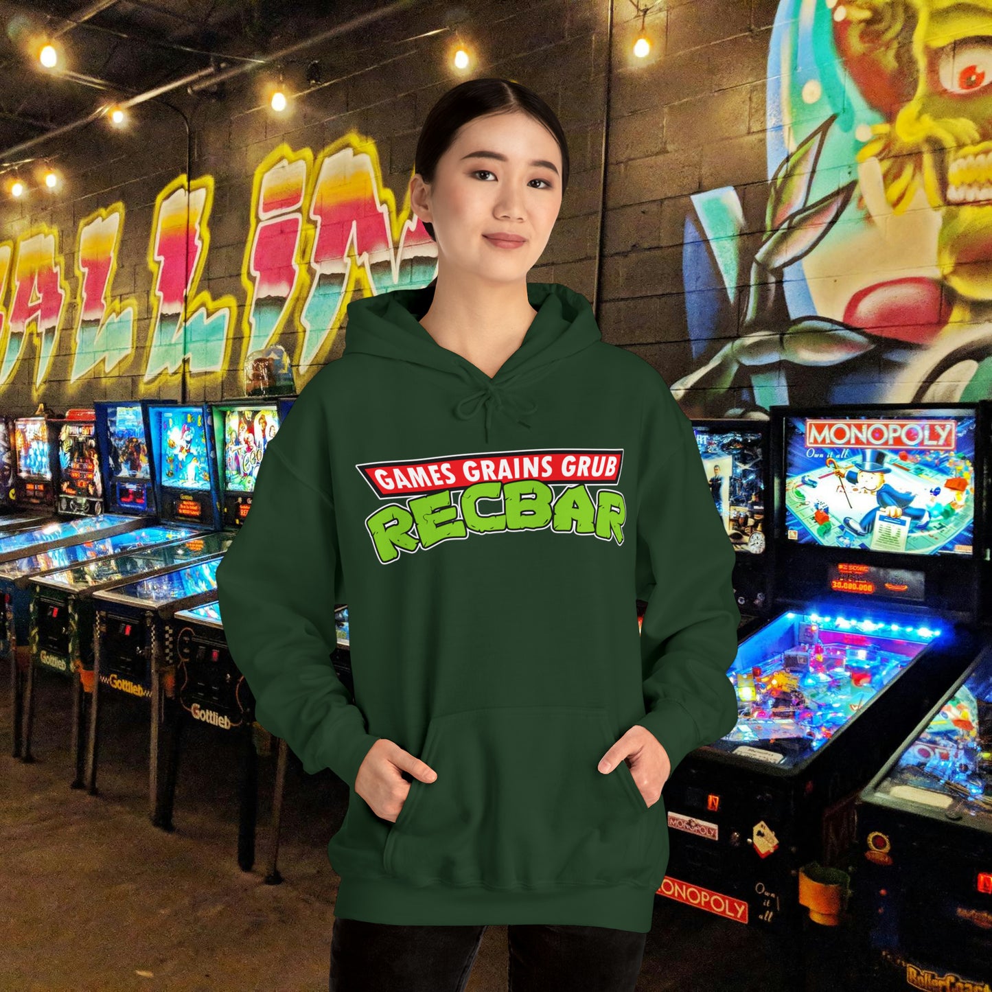 Recbar in a Halfshell Hooded Sweatshirt