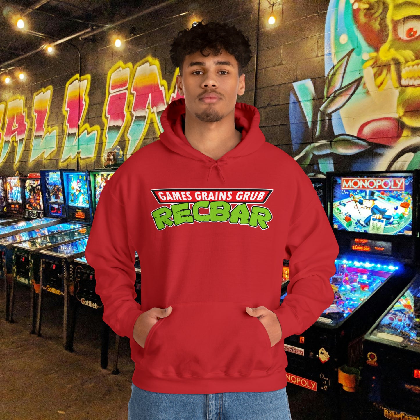 Recbar in a Halfshell Hooded Sweatshirt