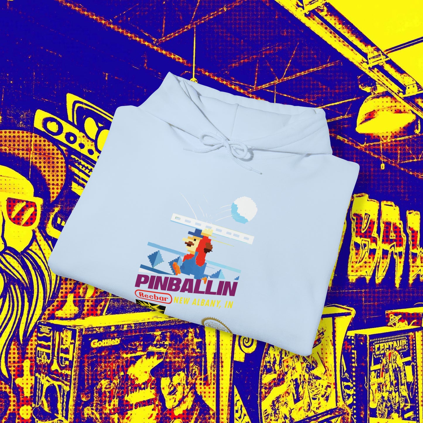 8-Bit Recbar Pinballin' New Albany Hoodie