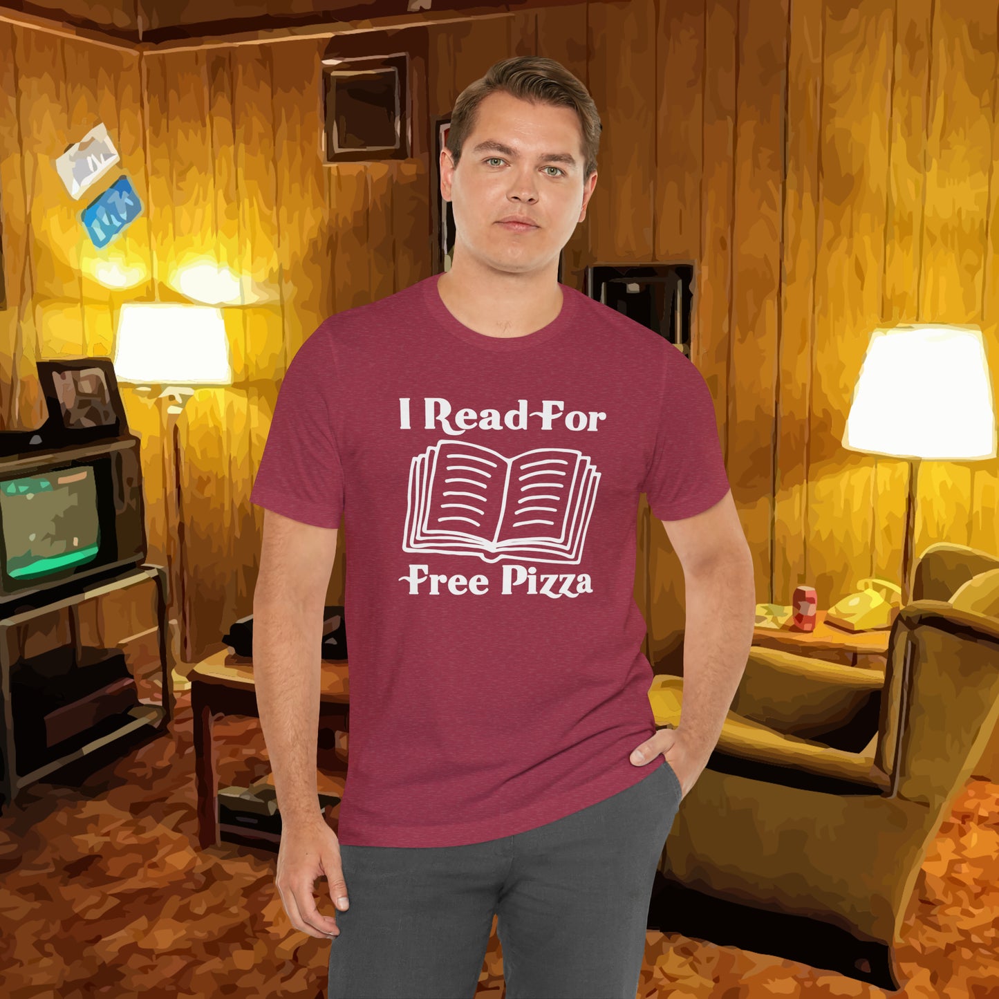I Read For Free Pizza Tee