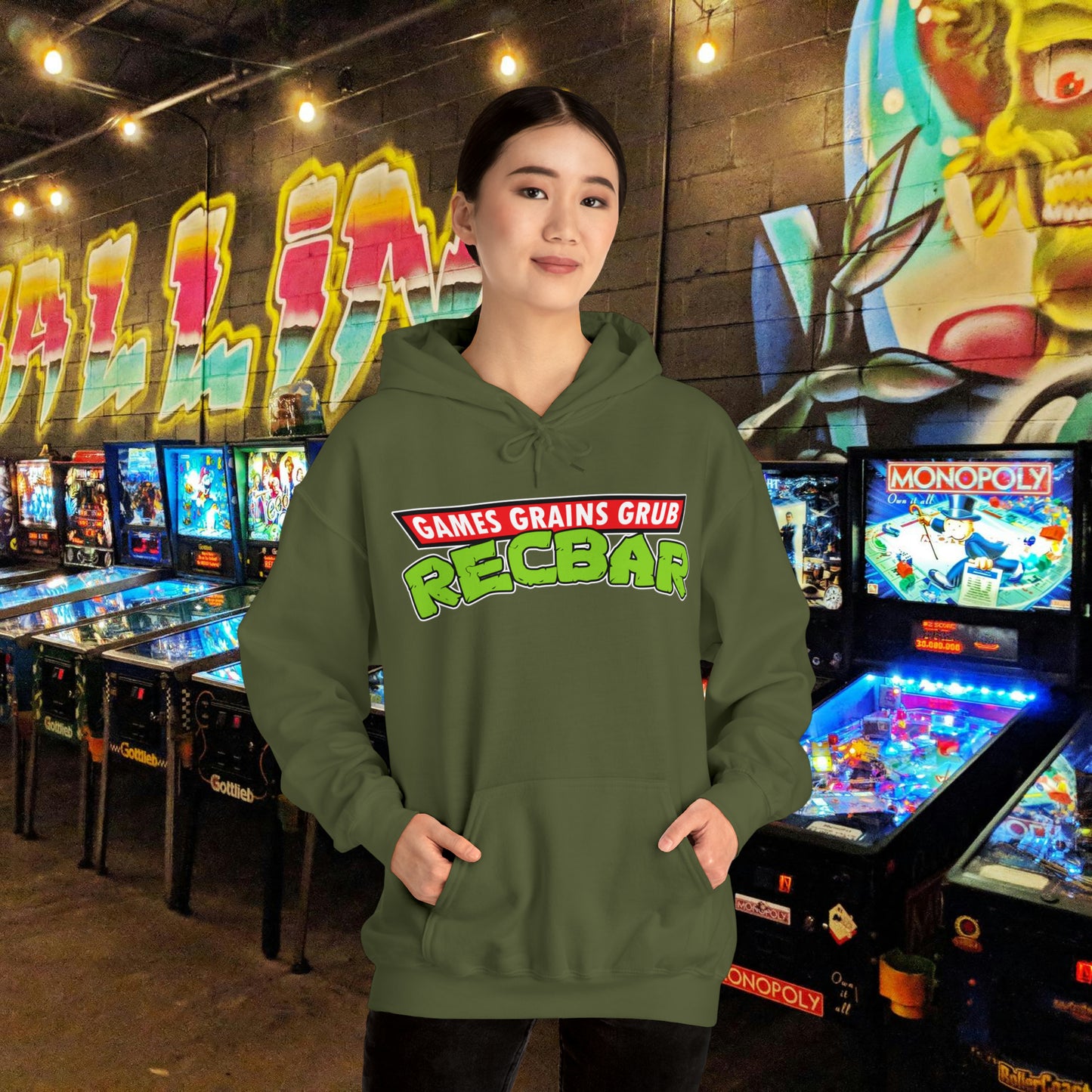 Recbar in a Halfshell Hooded Sweatshirt