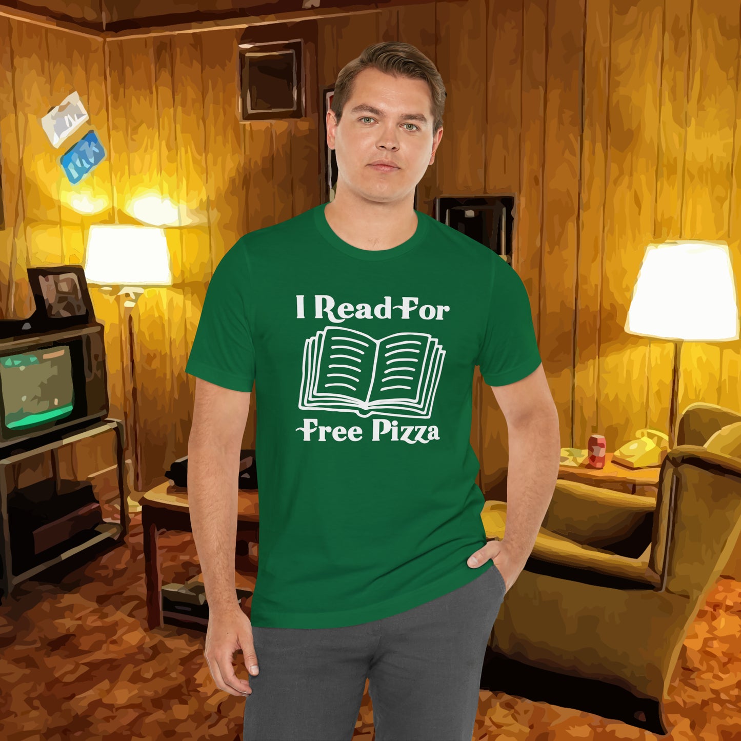 I Read For Free Pizza Tee