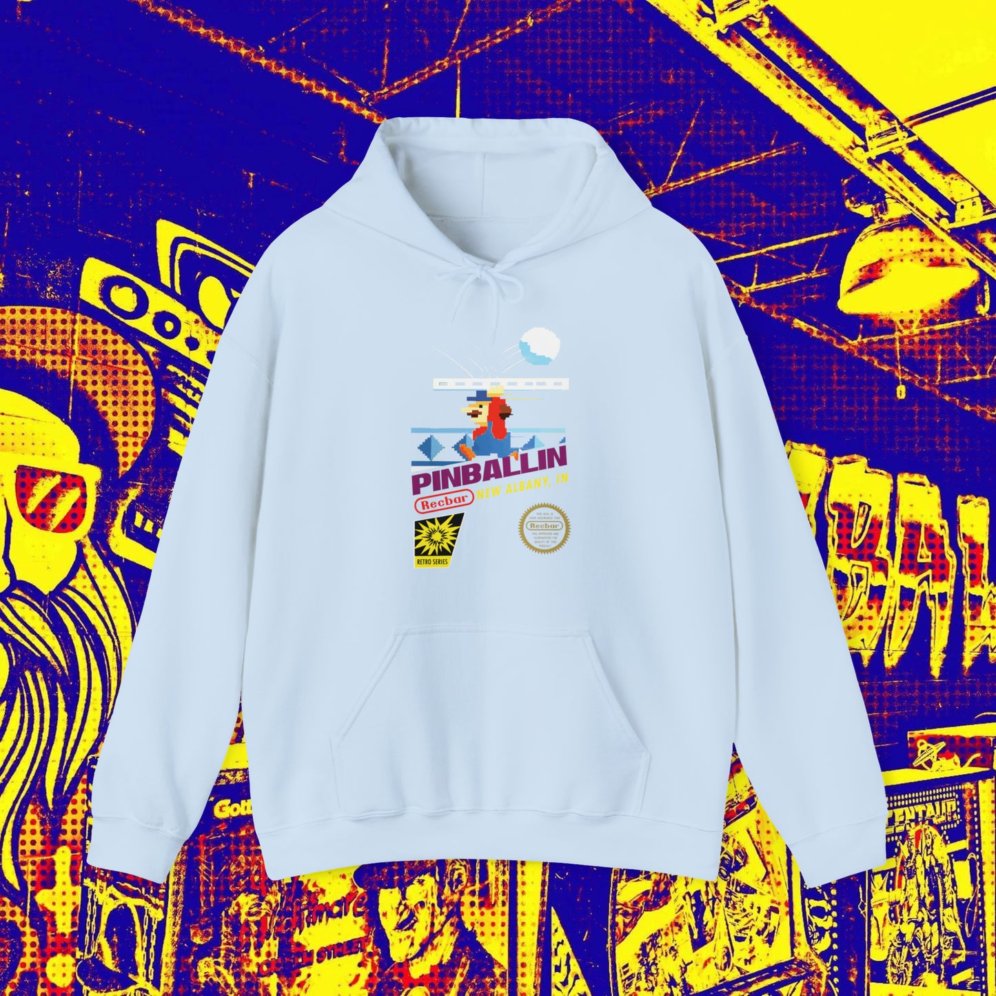 8-Bit Recbar Pinballin' New Albany Hoodie