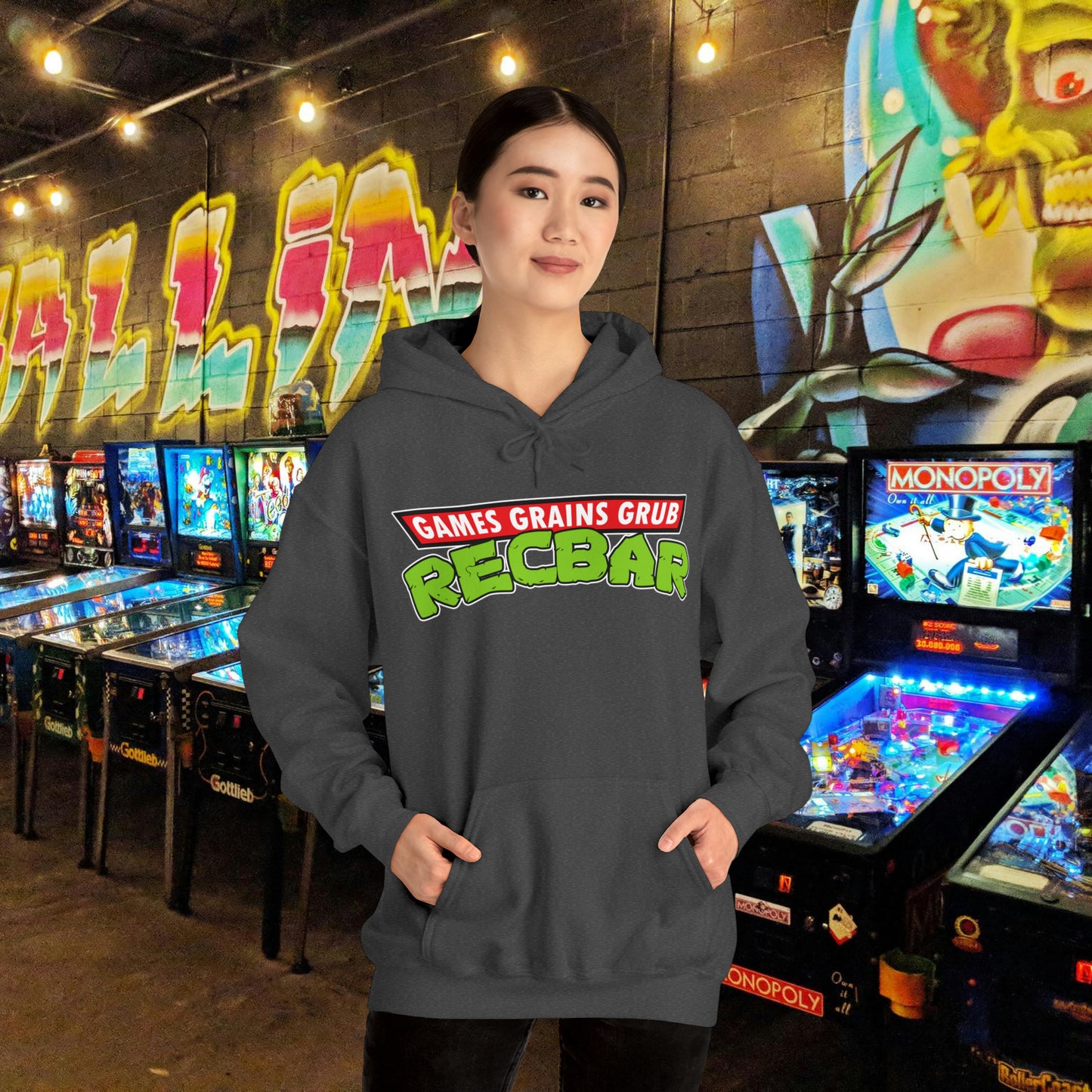 Recbar in a Halfshell Hooded Sweatshirt