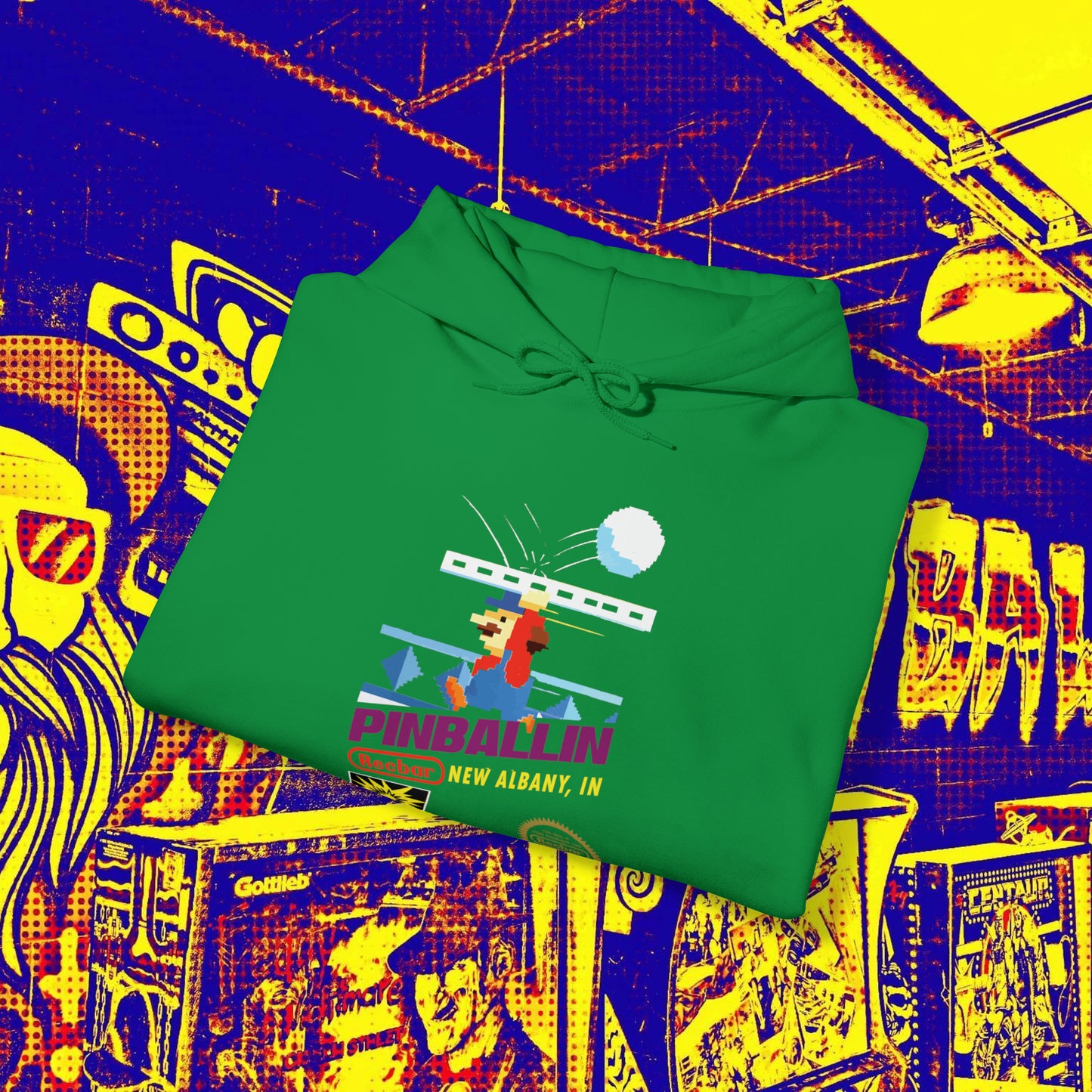 8-Bit Recbar Pinballin' New Albany Hoodie