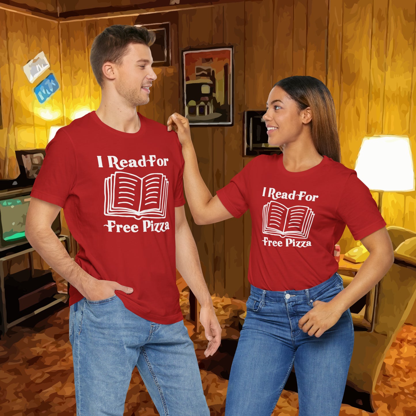 I Read For Free Pizza Tee