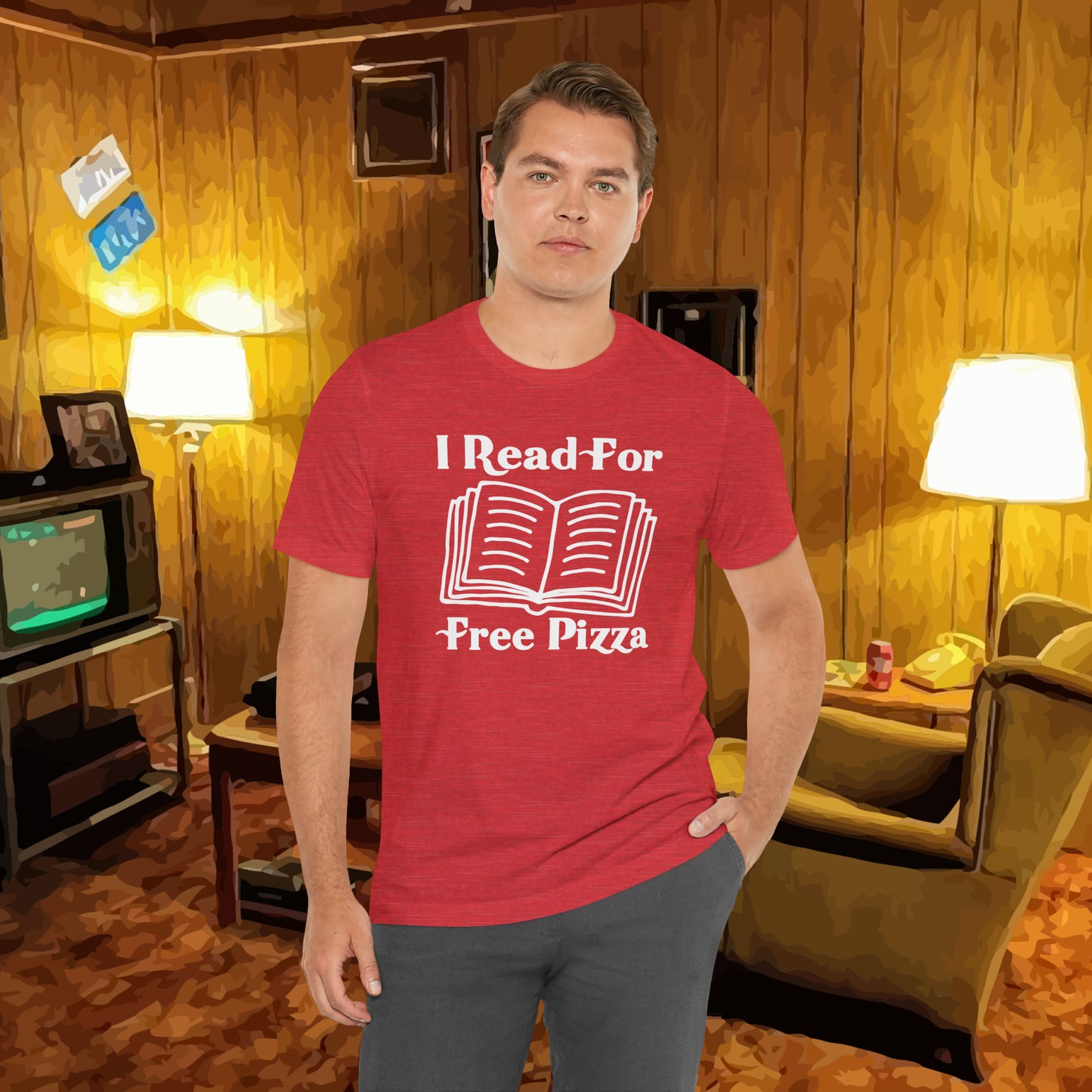I Read For Free Pizza Tee