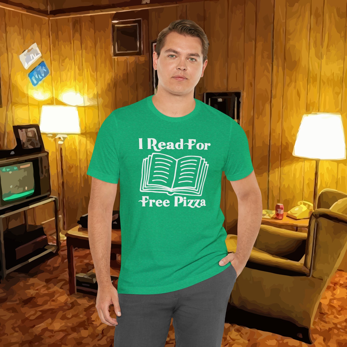 I Read For Free Pizza Tee