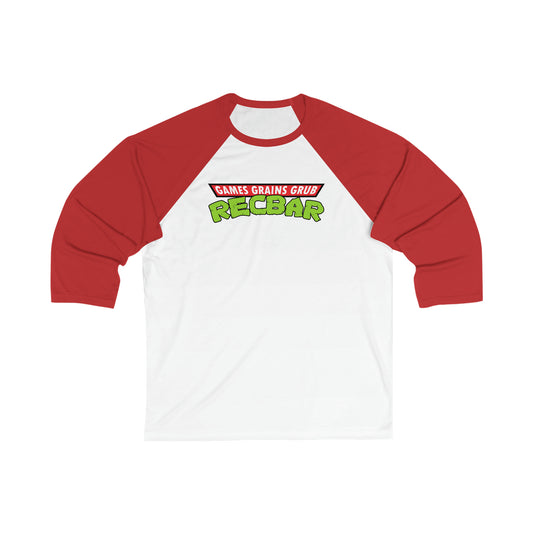 Recbar in a Halfshell Unisex 3\4 Sleeve Baseball Tee