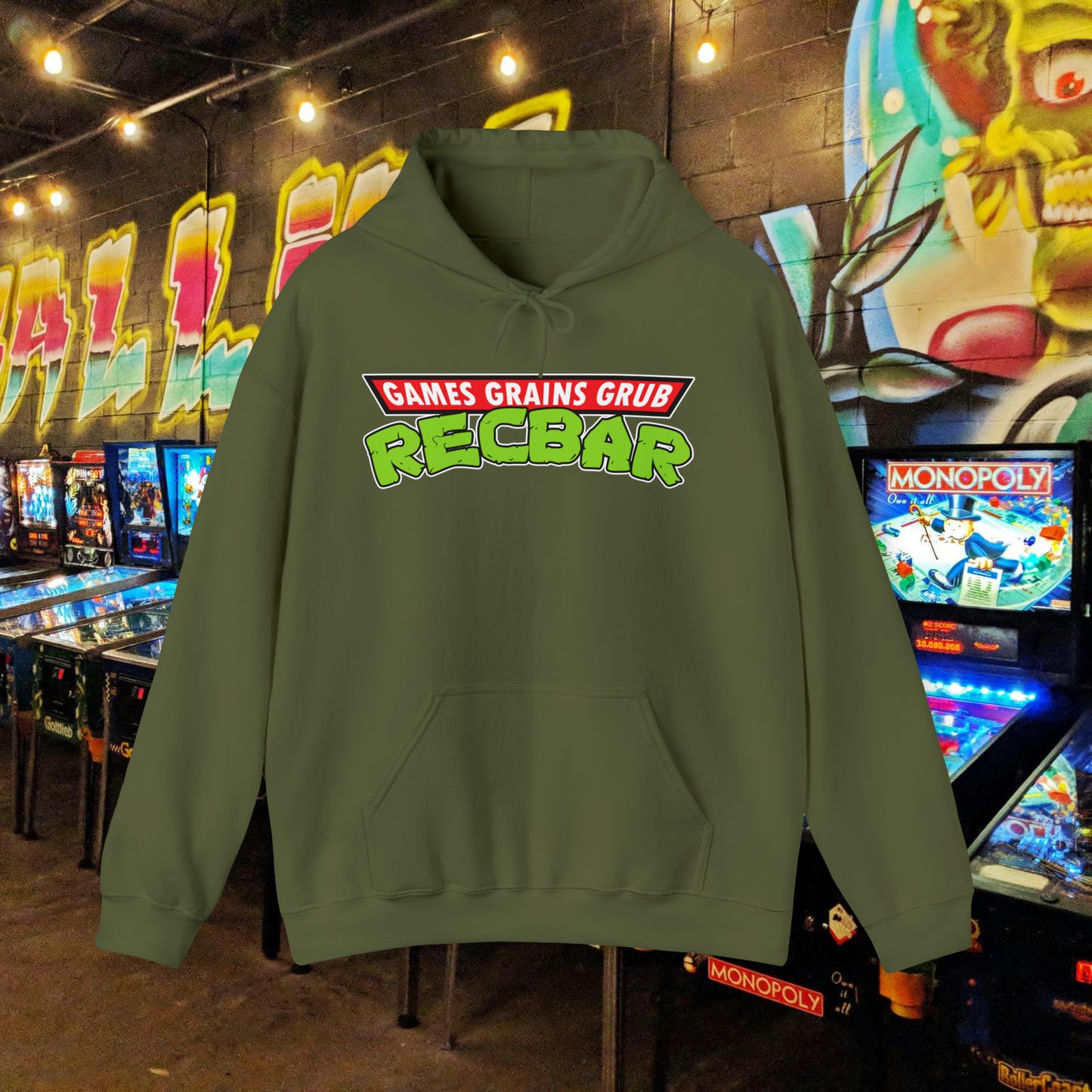 Recbar in a Halfshell Hooded Sweatshirt