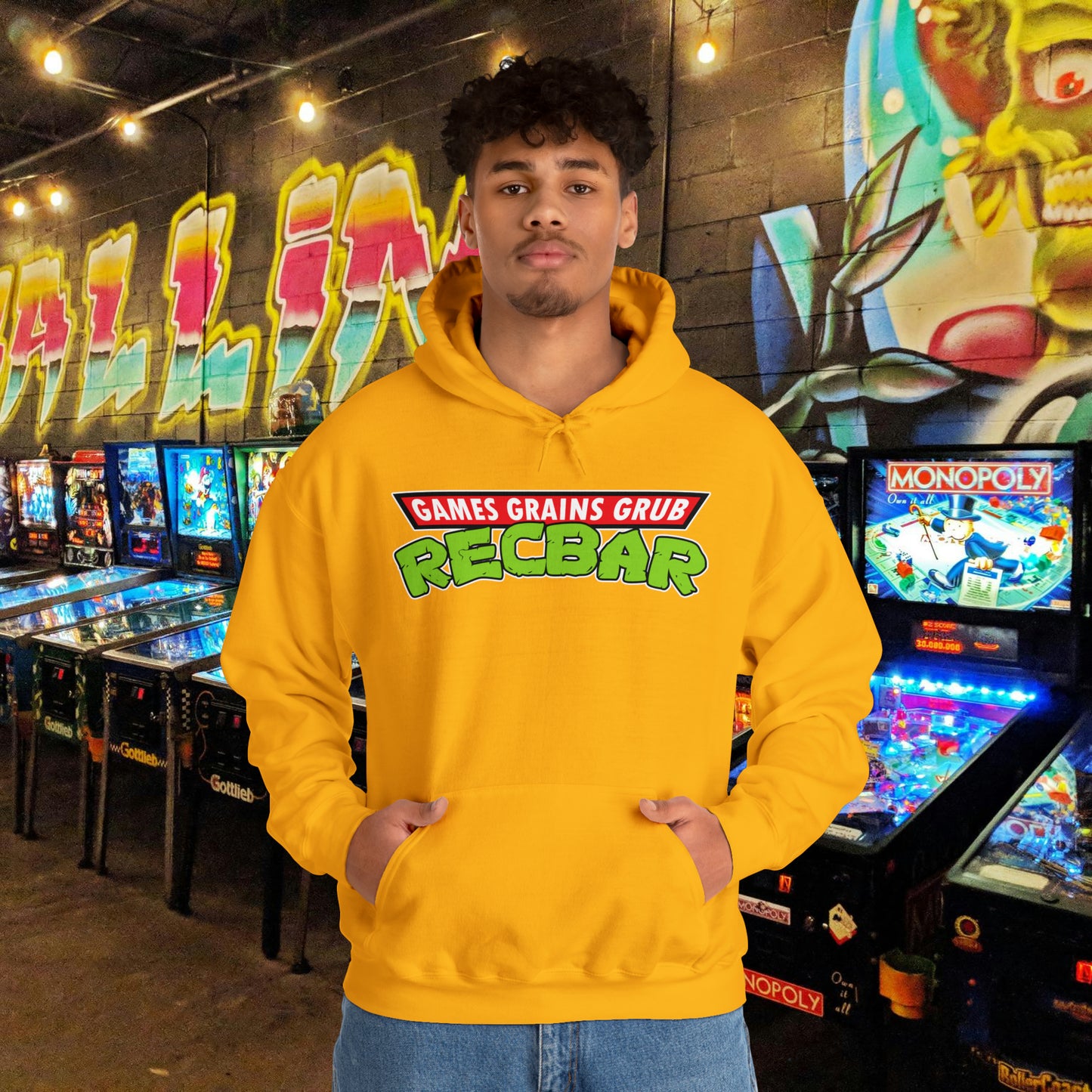 Recbar in a Halfshell Hooded Sweatshirt