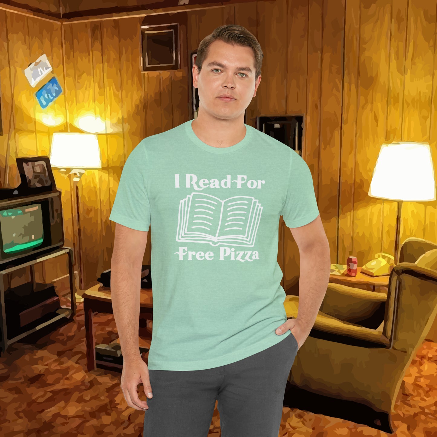I Read For Free Pizza Tee