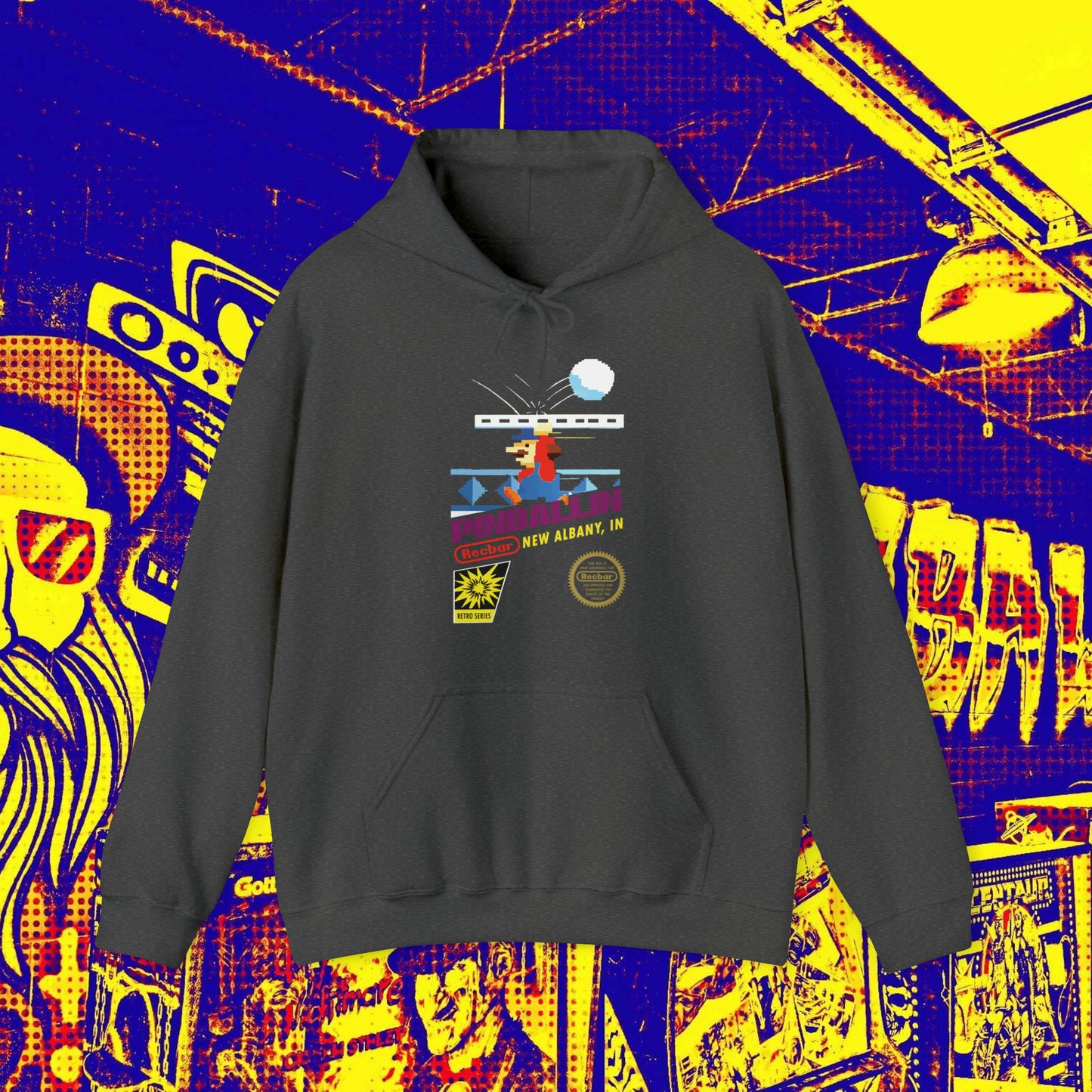 8-Bit Recbar Pinballin' New Albany Hoodie