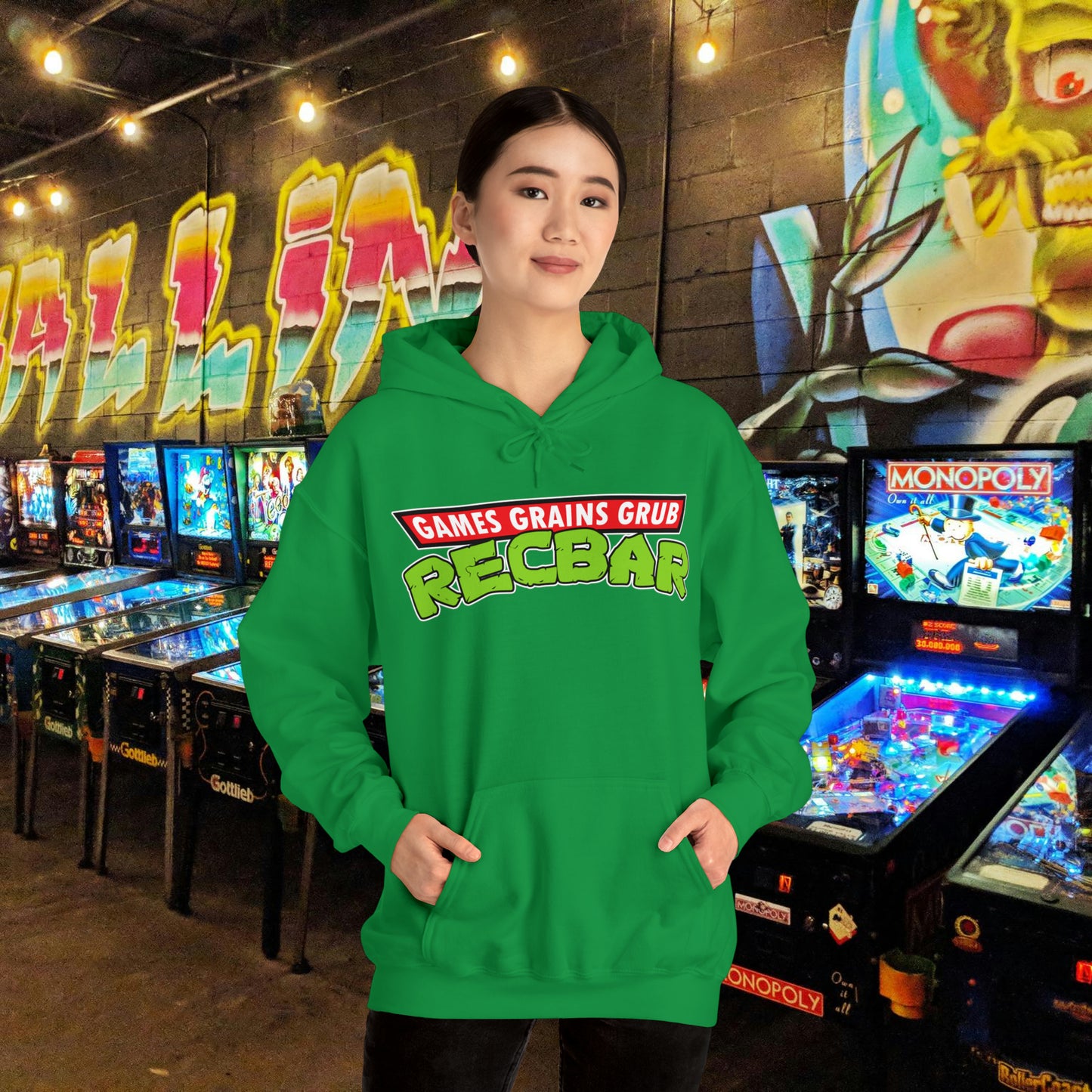 Recbar in a Halfshell Hooded Sweatshirt