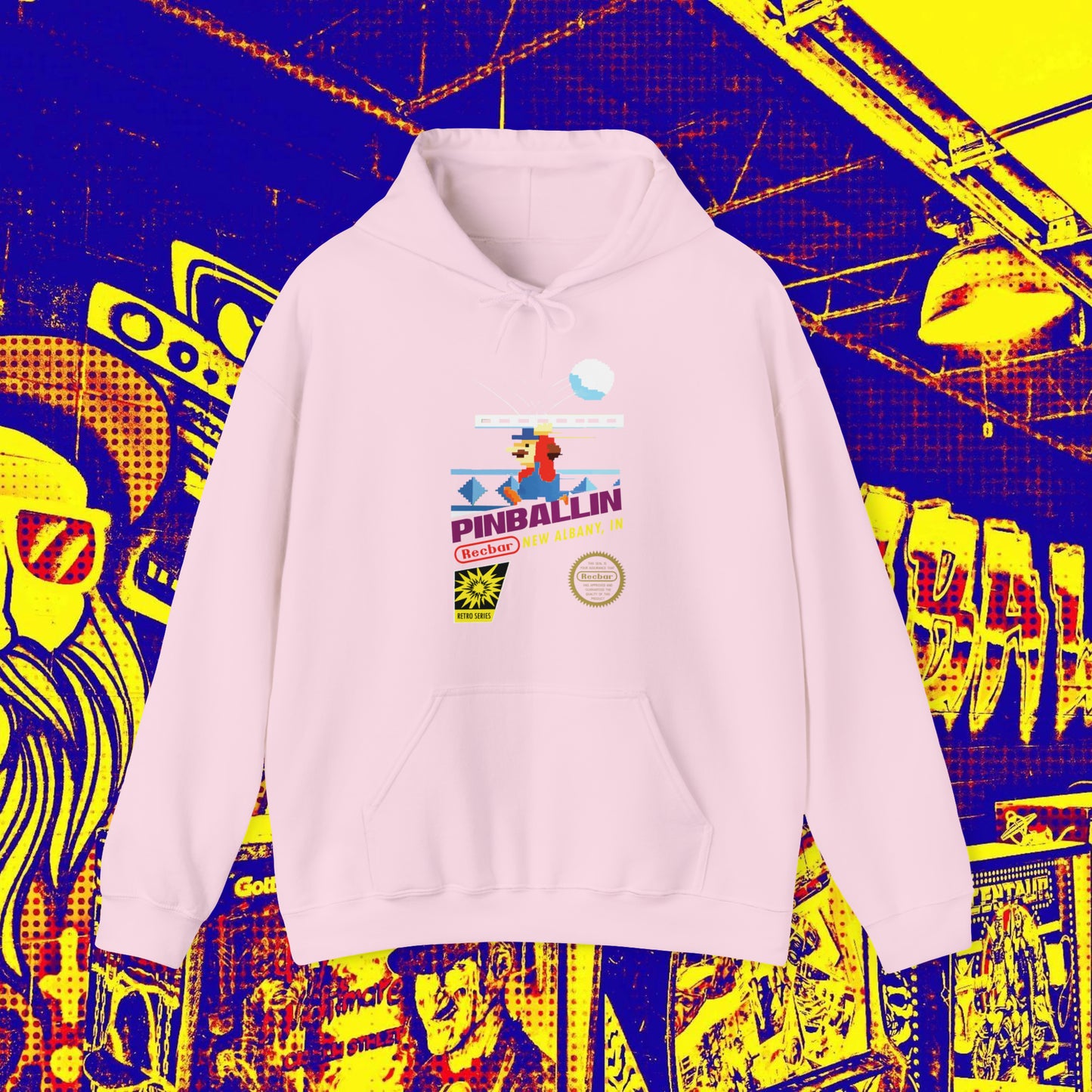 8-Bit Recbar Pinballin' New Albany Hoodie