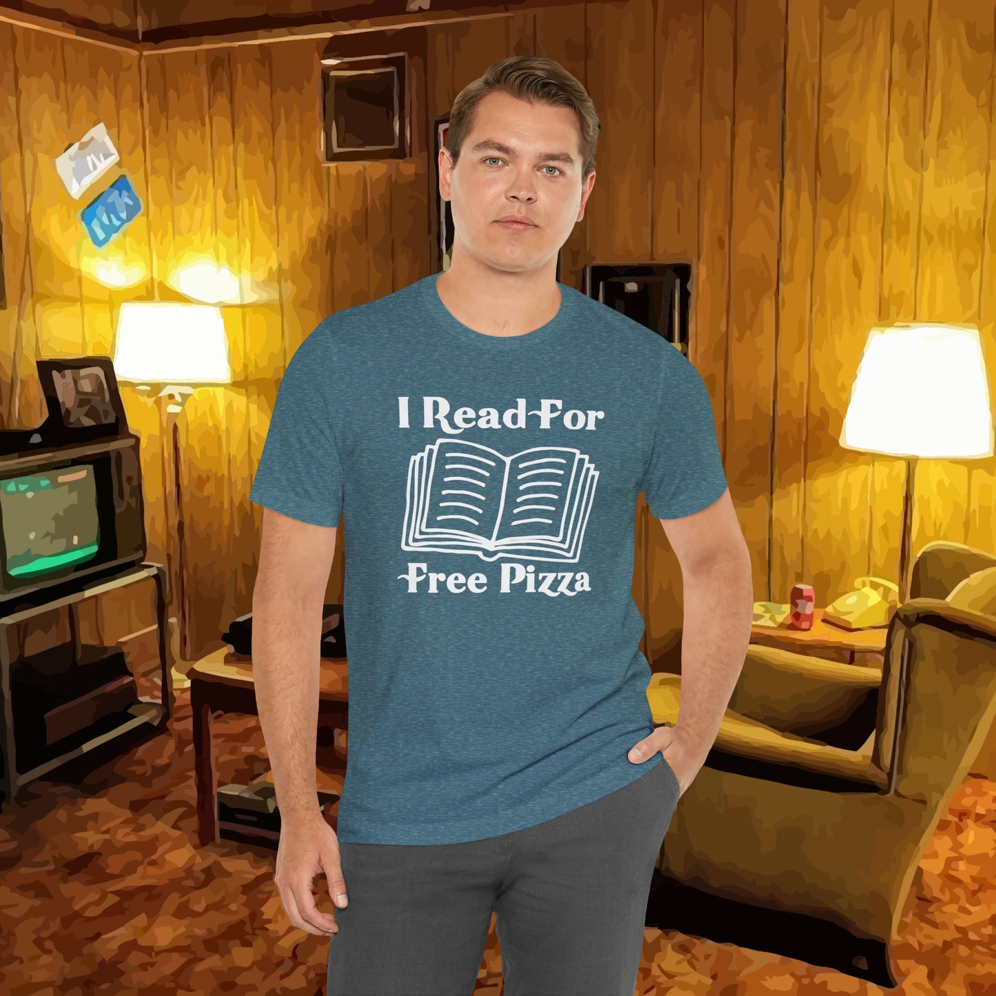 I Read For Free Pizza Tee