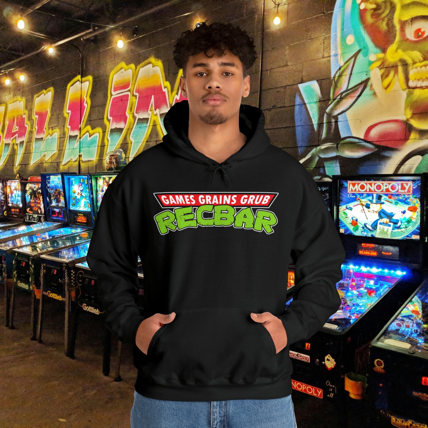 Recbar in a Halfshell Hooded Sweatshirt