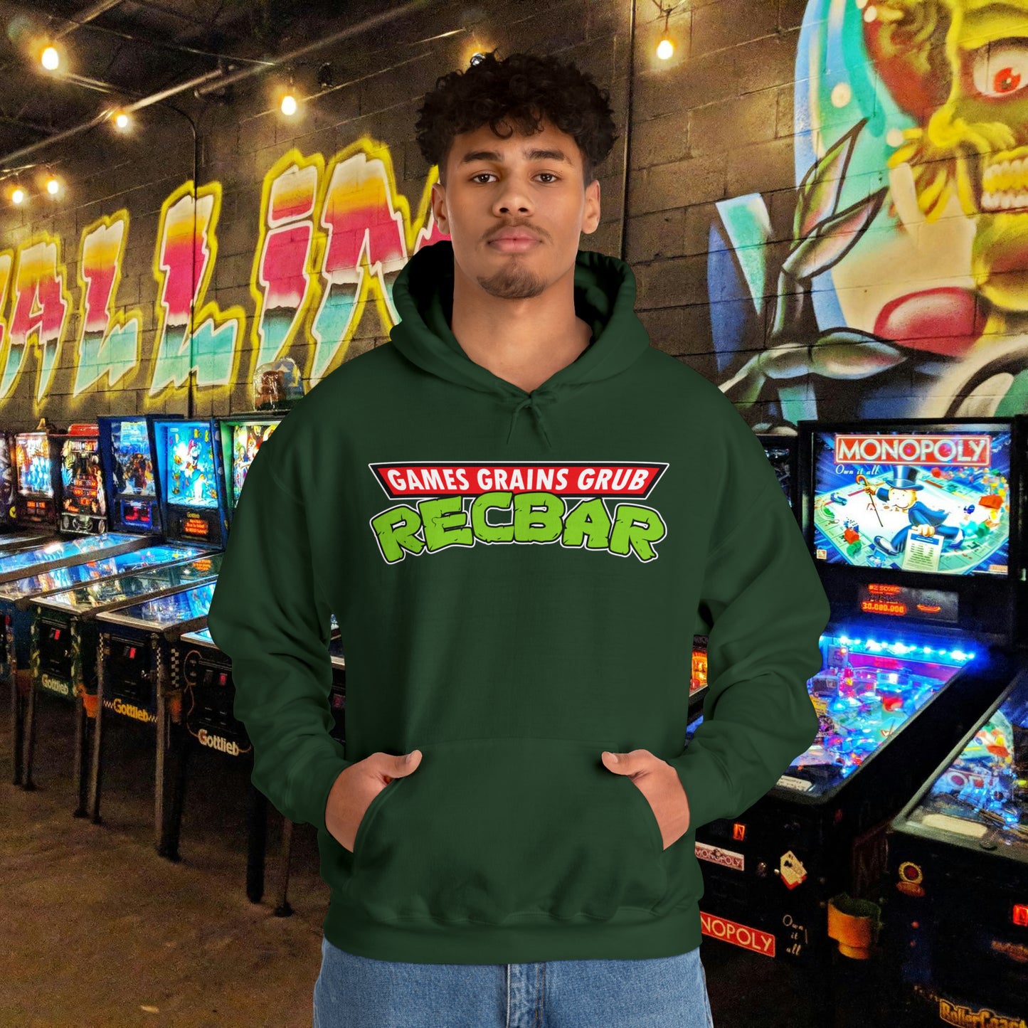 Recbar in a Halfshell Hooded Sweatshirt