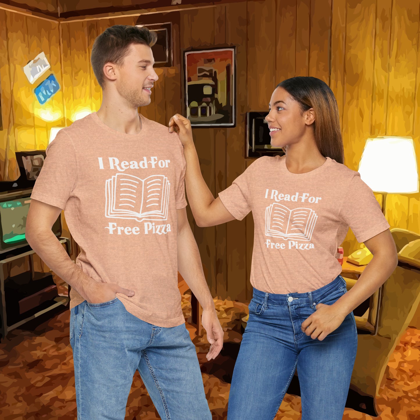I Read For Free Pizza Tee