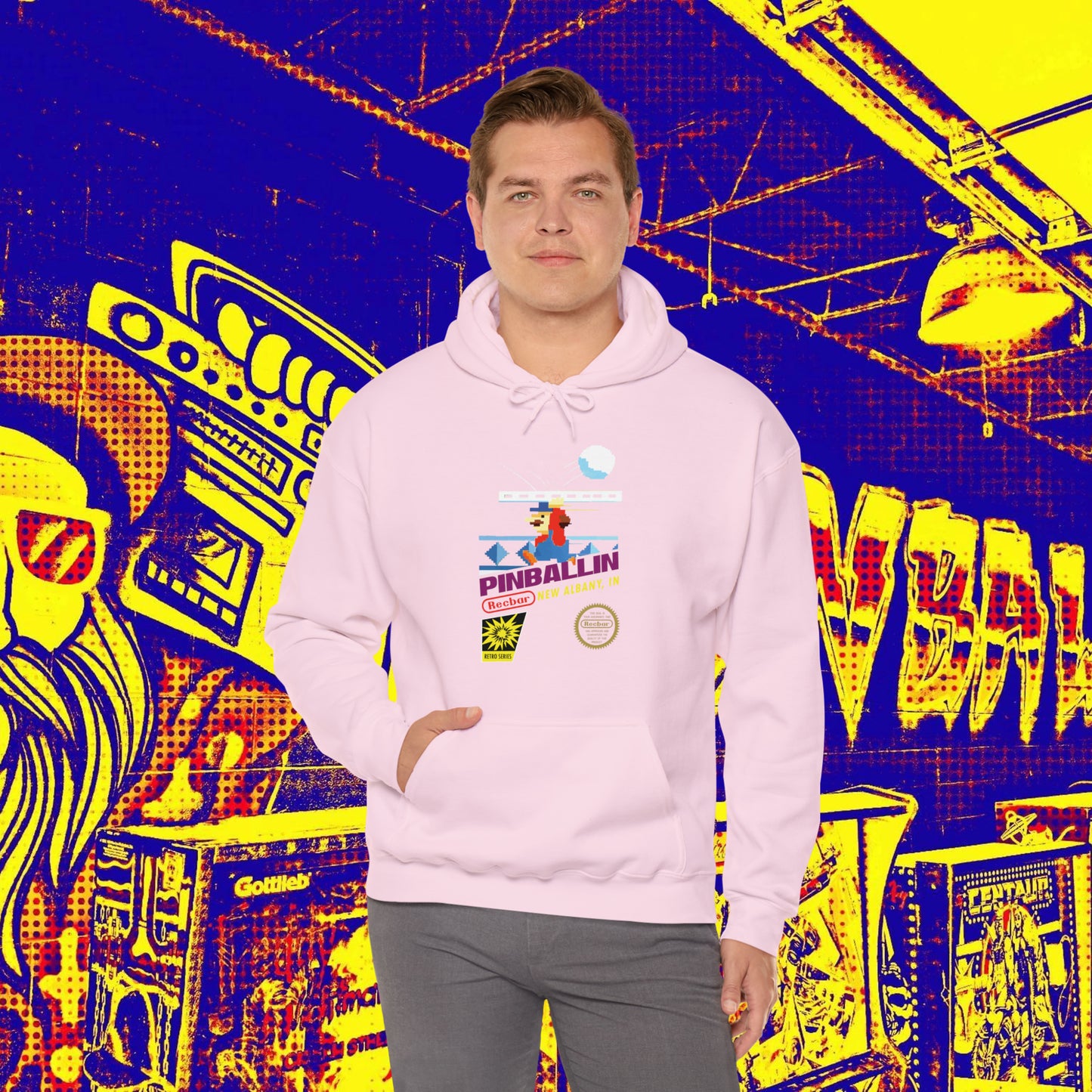 8-Bit Recbar Pinballin' New Albany Hoodie
