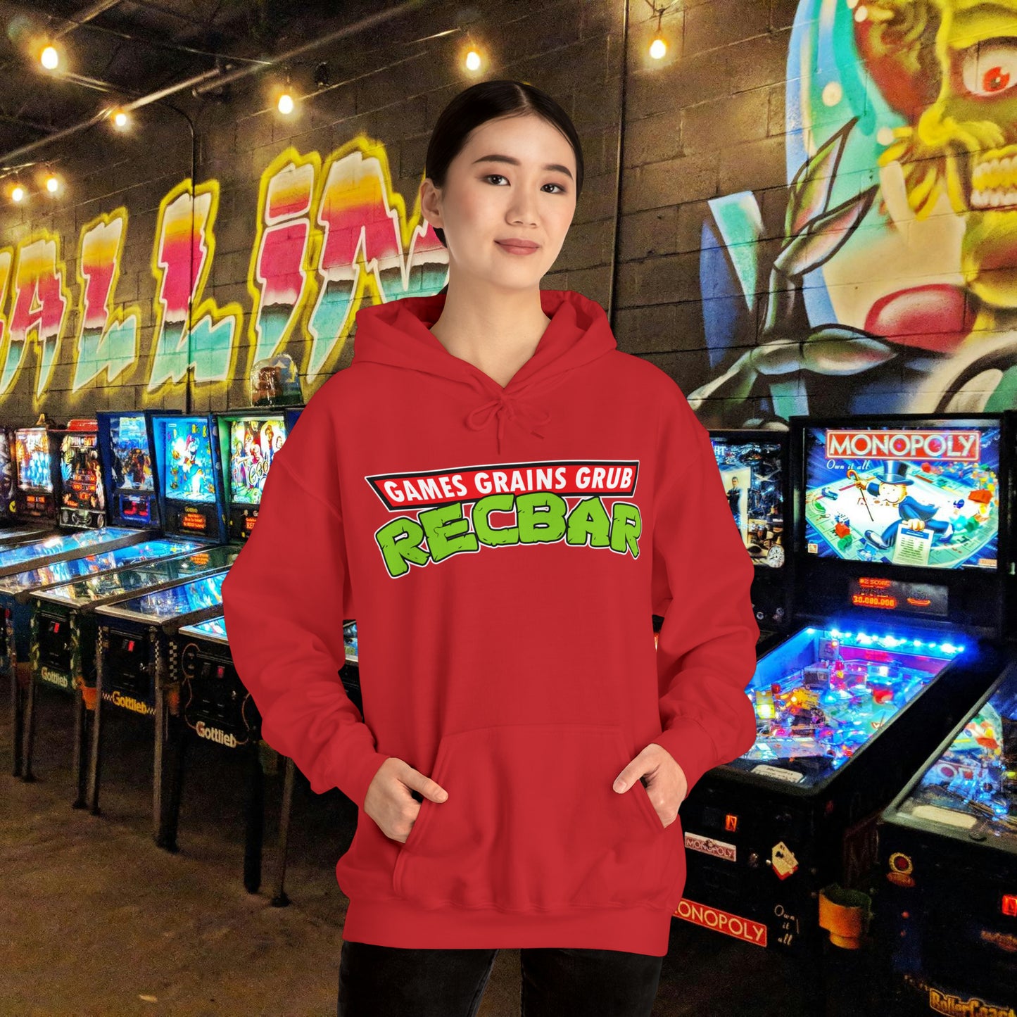 Recbar in a Halfshell Hooded Sweatshirt