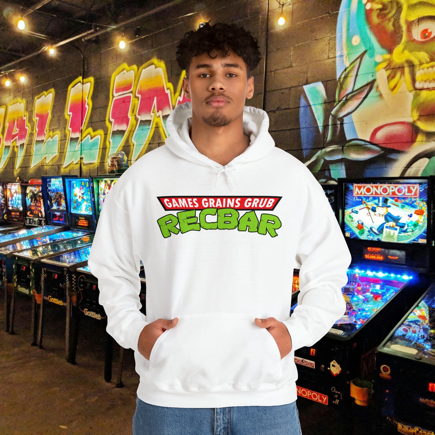 Recbar in a Halfshell Hooded Sweatshirt