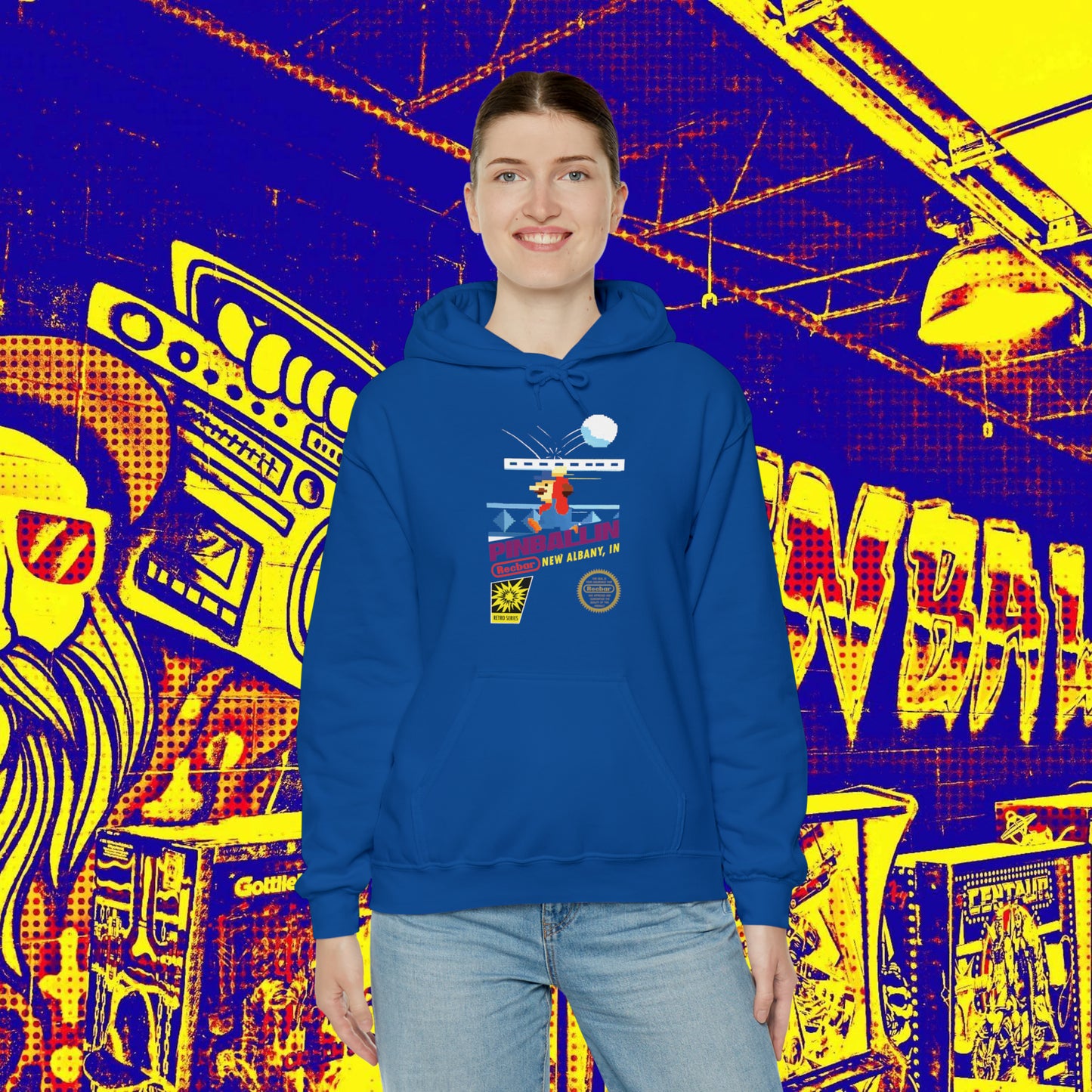 8-Bit Recbar Pinballin' New Albany Hoodie