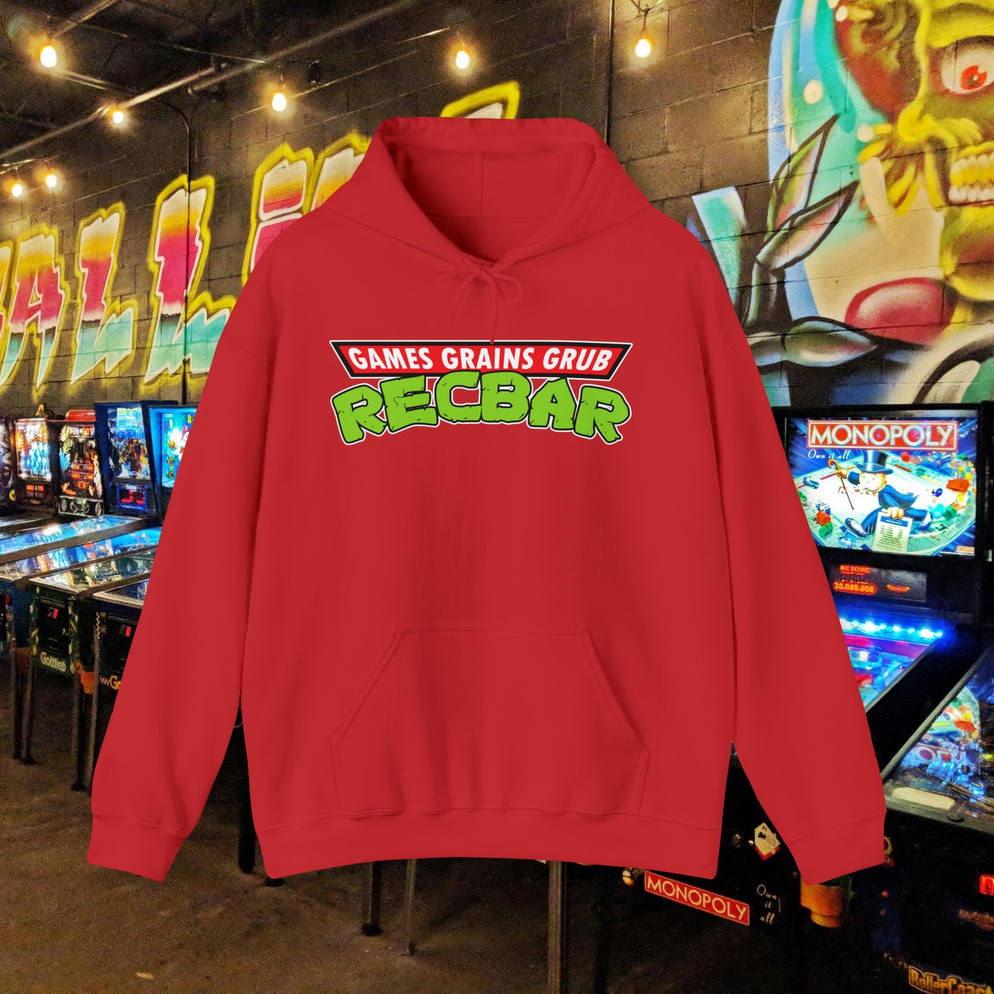 Recbar in a Halfshell Hooded Sweatshirt