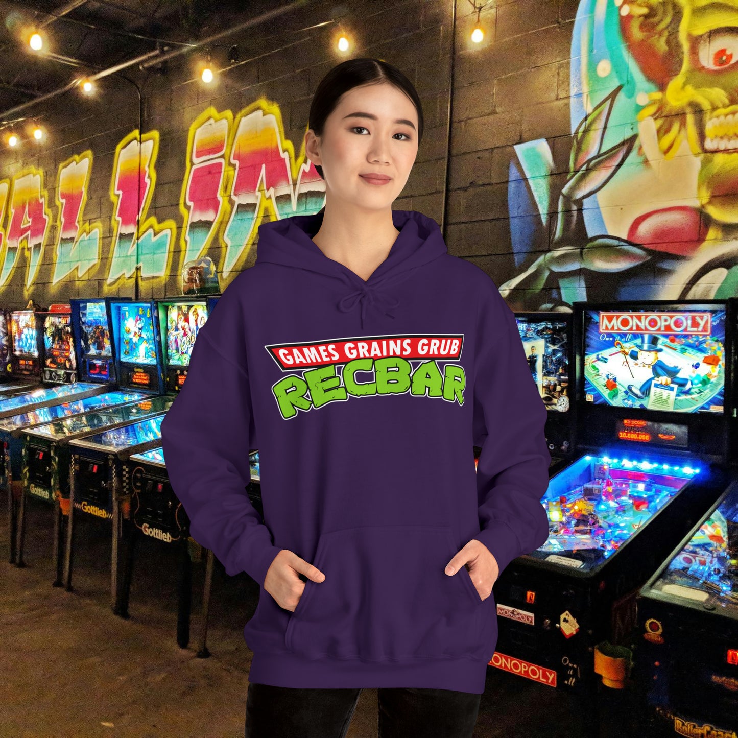 Recbar in a Halfshell Hooded Sweatshirt