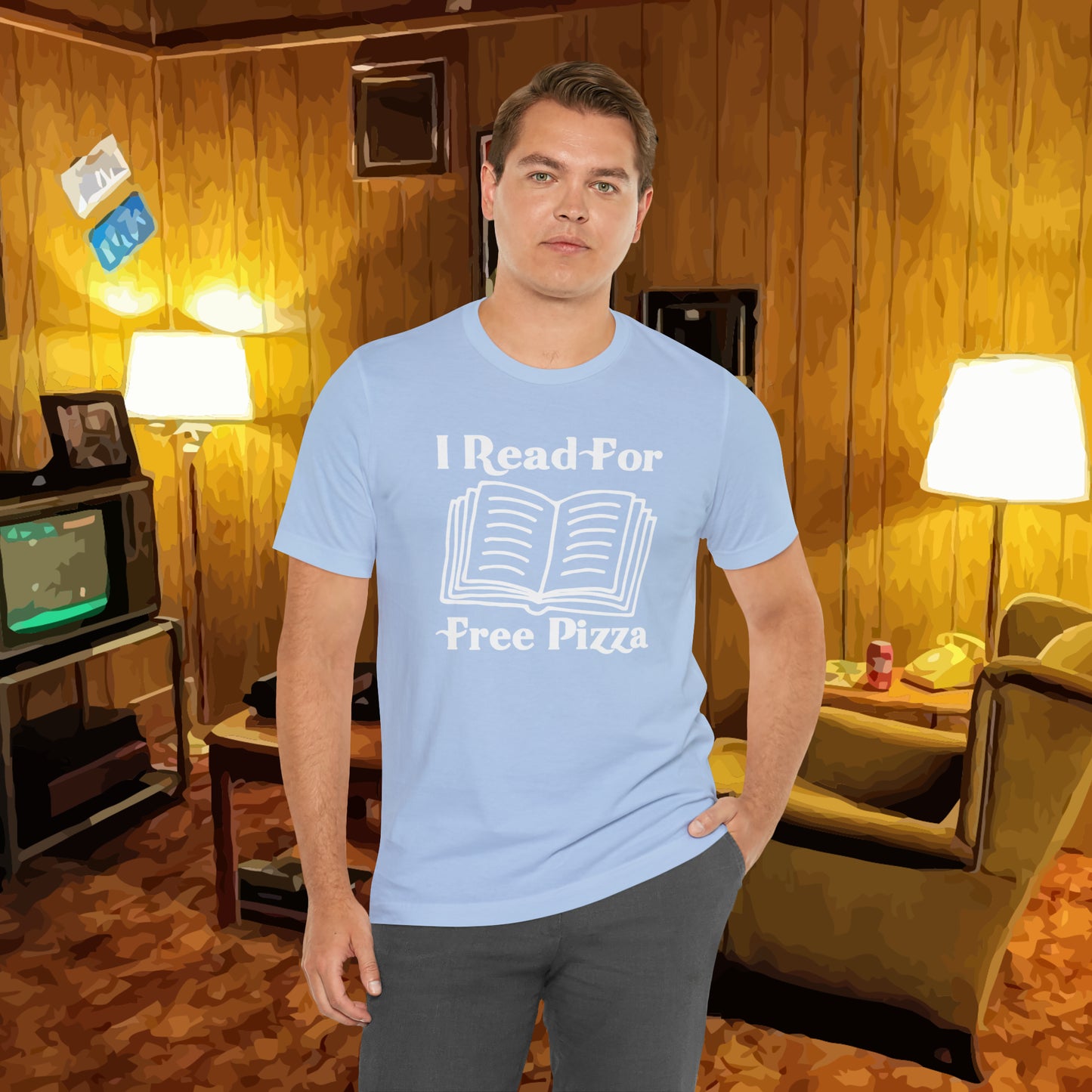 I Read For Free Pizza Tee