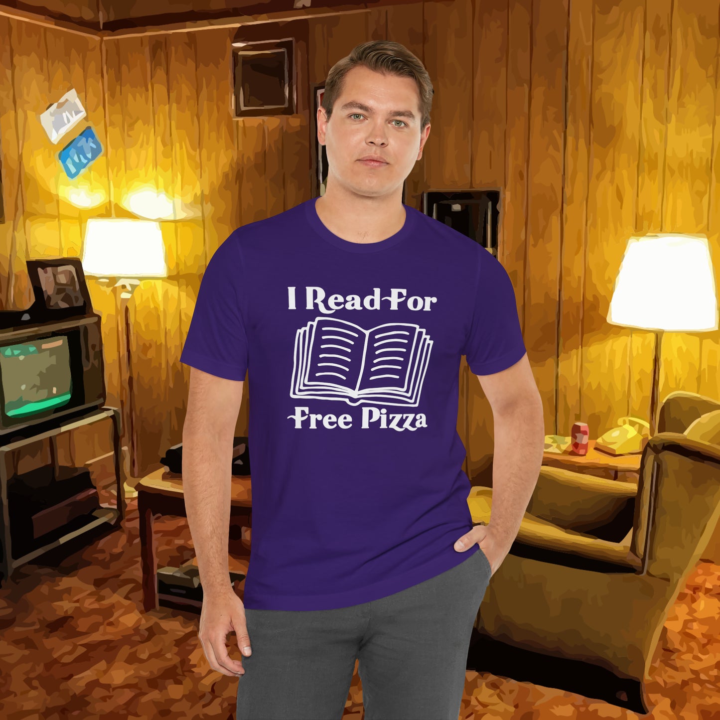 I Read For Free Pizza Tee