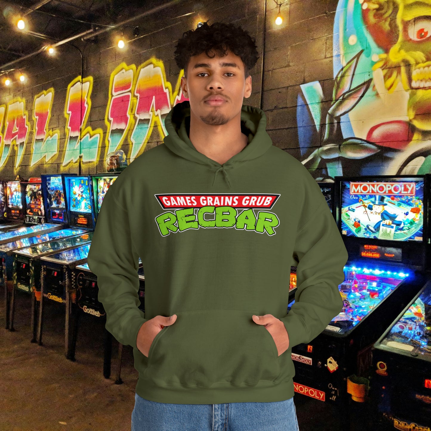 Recbar in a Halfshell Hooded Sweatshirt