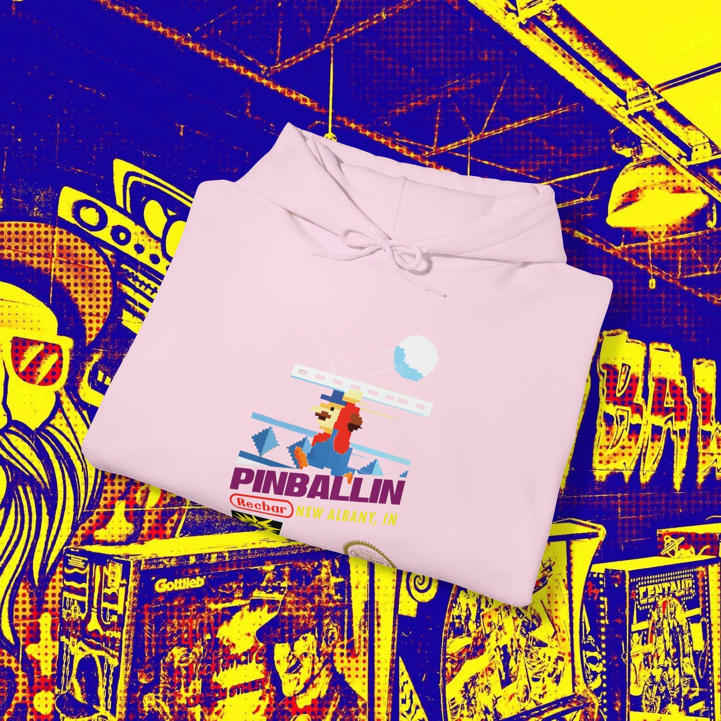 8-Bit Recbar Pinballin' New Albany Hoodie