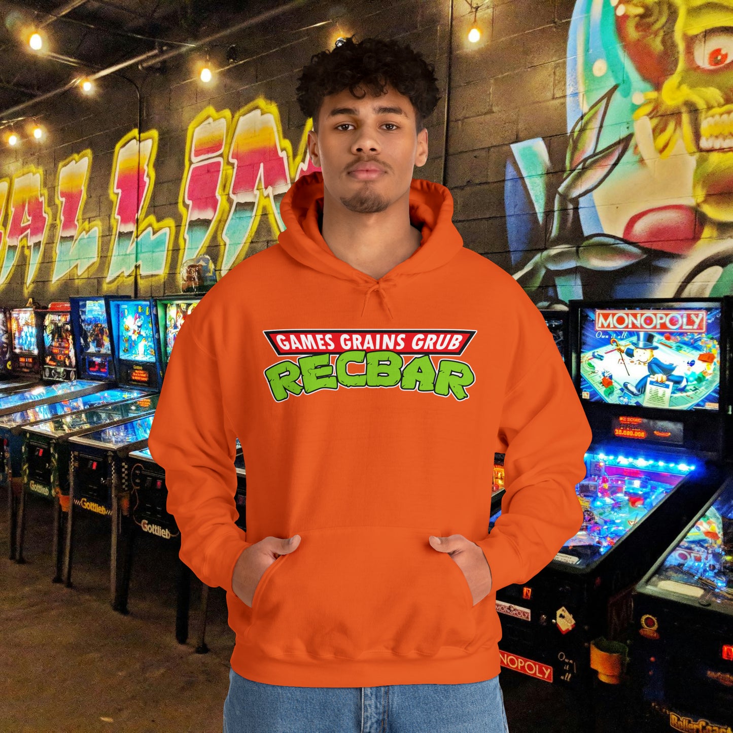 Recbar in a Halfshell Hooded Sweatshirt