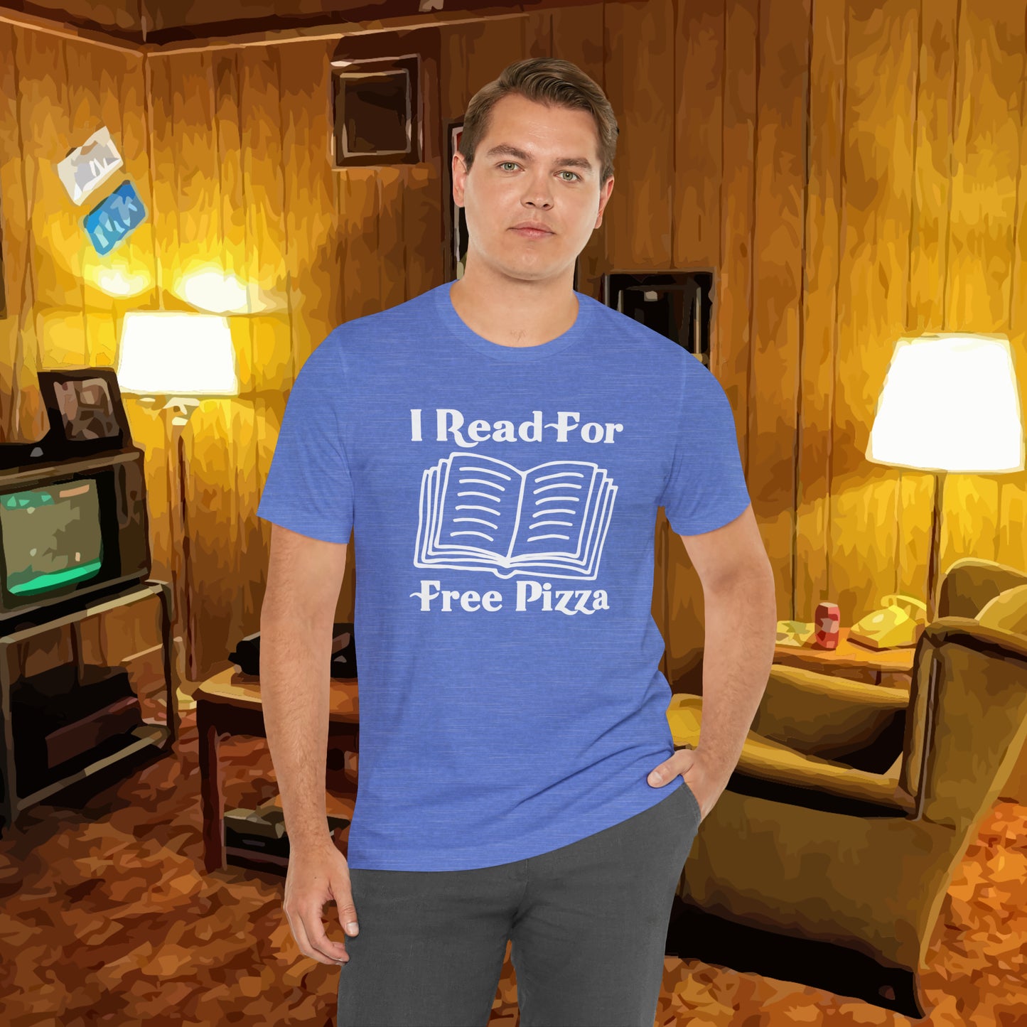 I Read For Free Pizza Tee