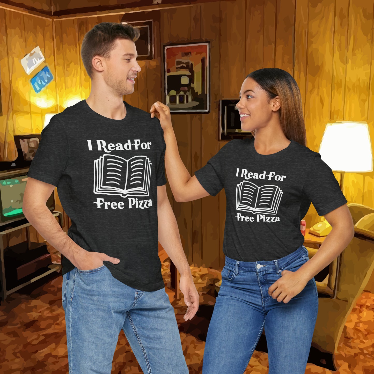I Read For Free Pizza Tee