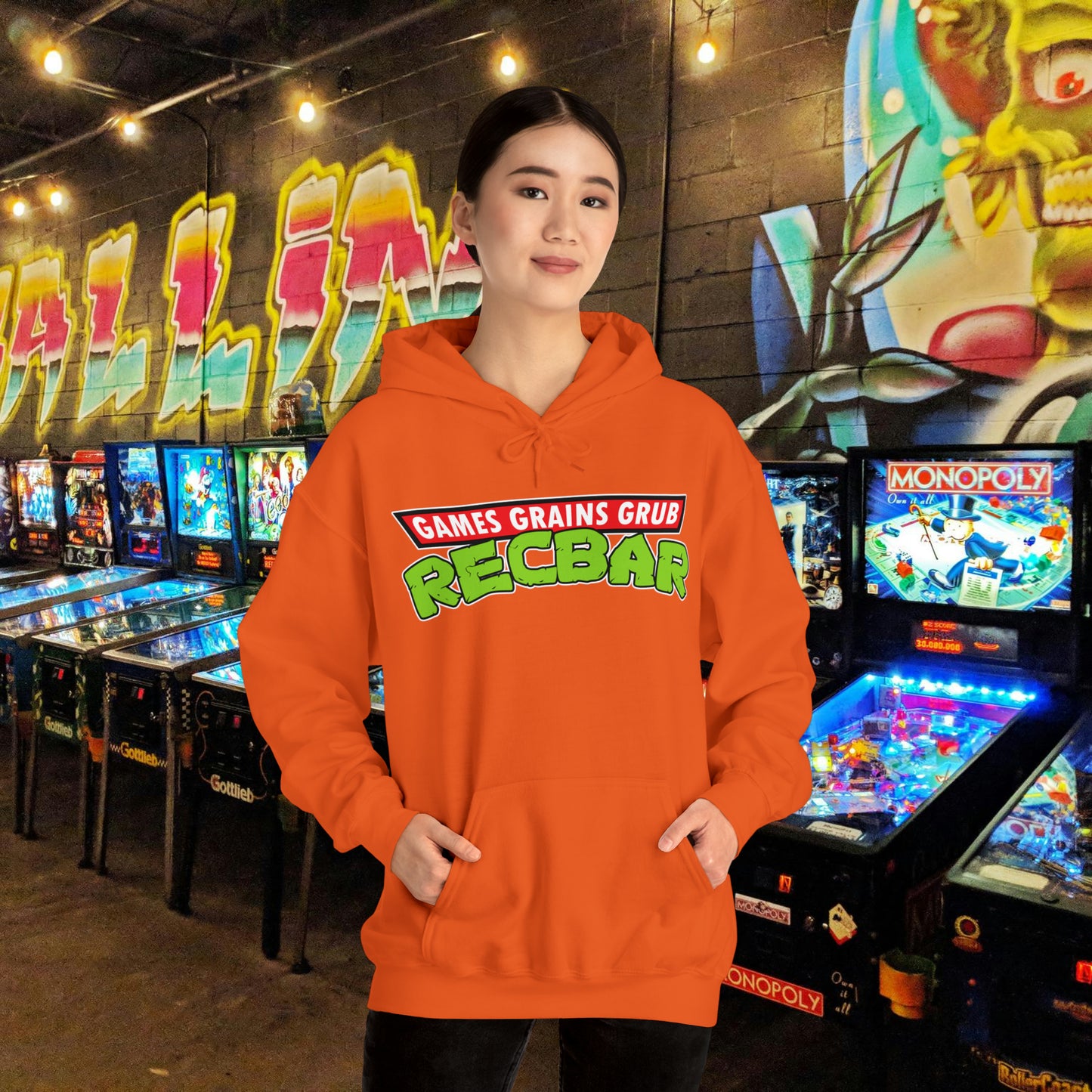 Recbar in a Halfshell Hooded Sweatshirt